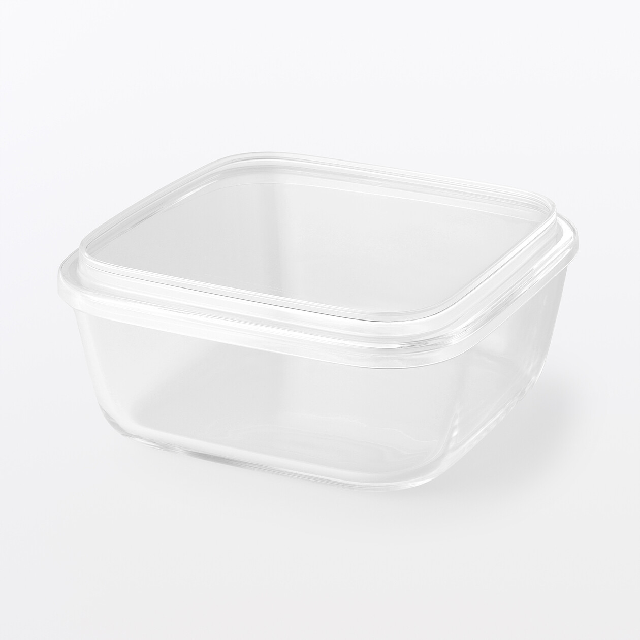 蓋をしたままレンジで使える 耐熱ガラス容器 正方形