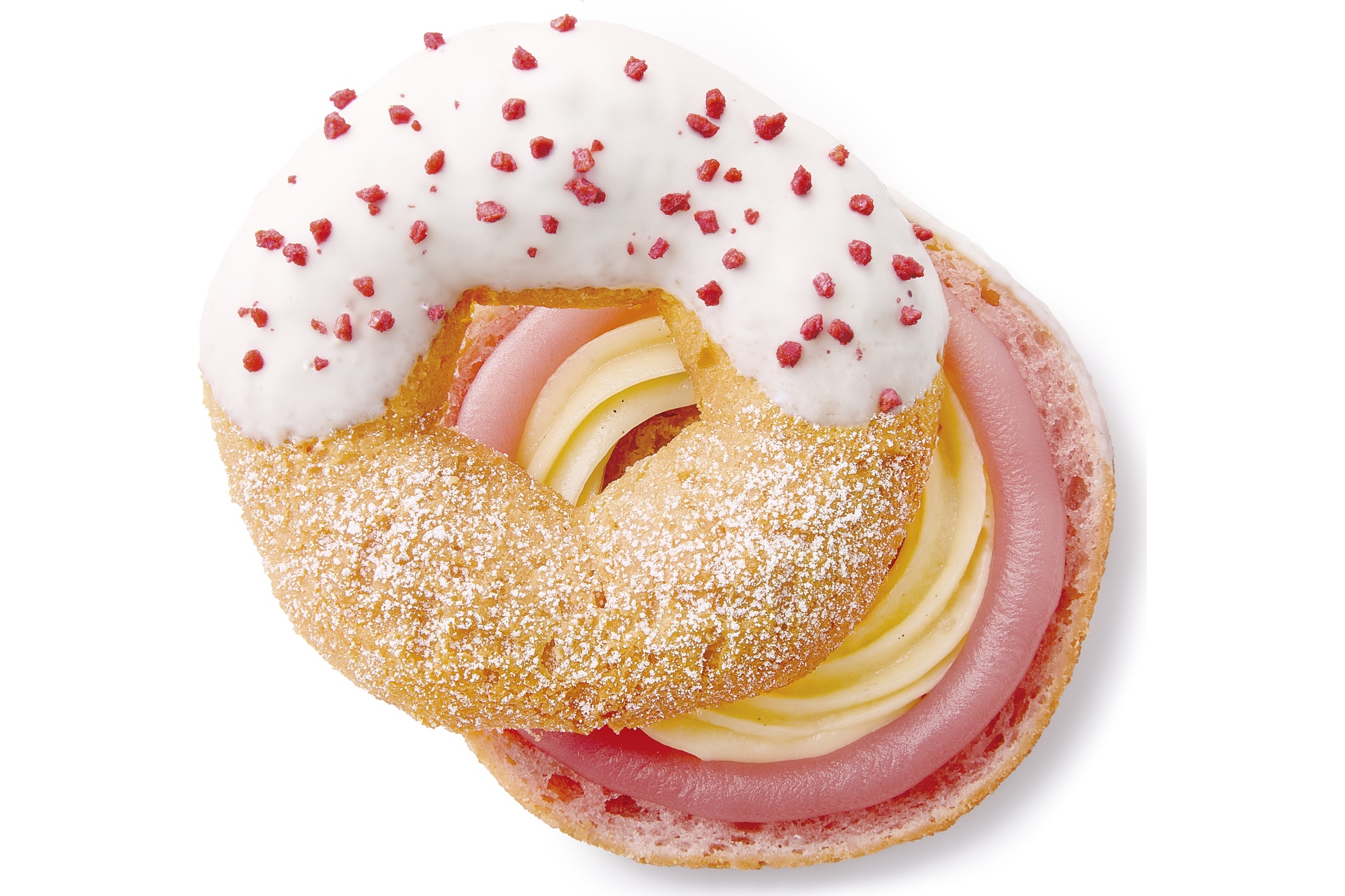 桜もちっとドーナツ 花やぐいちごみるくカスタード