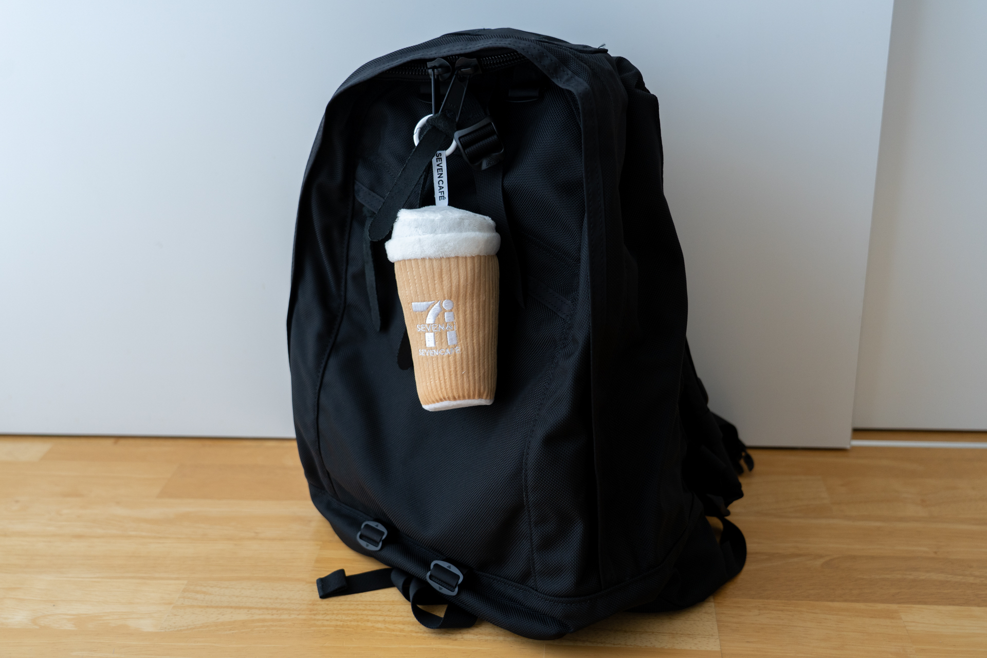 リュックに付けてみた