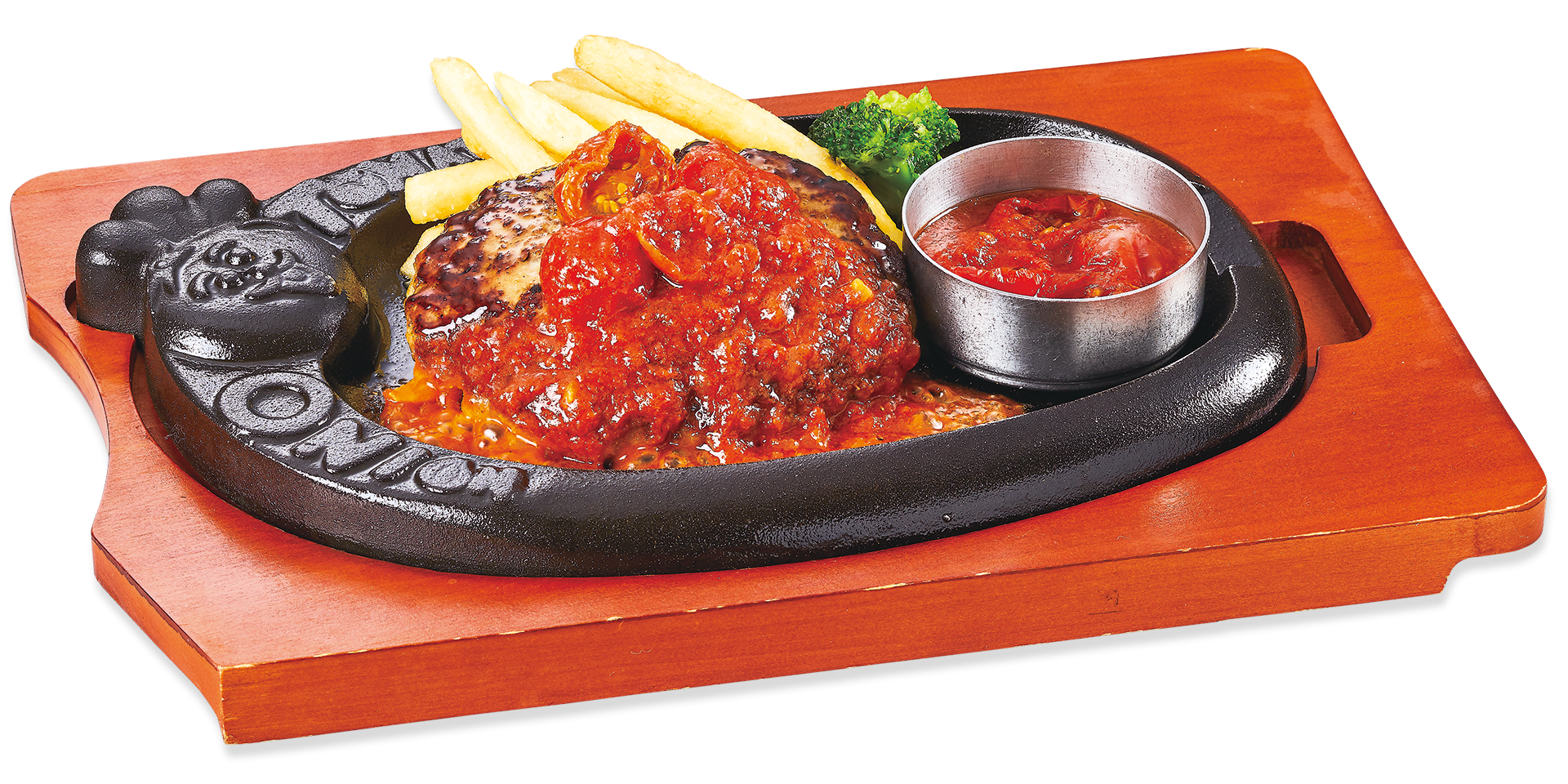 “黒毛和牛＆国産黒豚”幸せのハンバーグ ～ポモドーロソース～