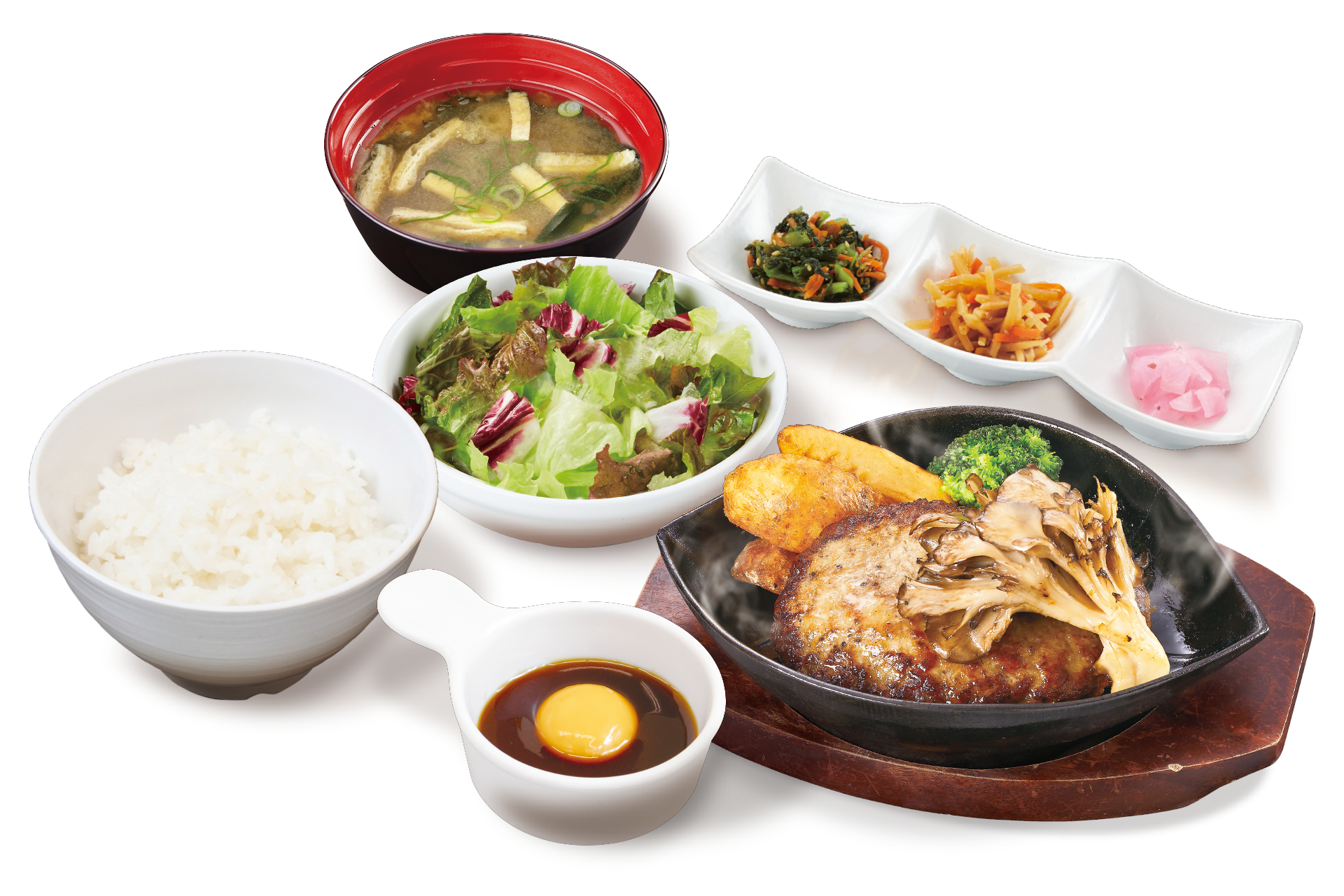 “黒毛和牛＆国産黒豚”幸せのハンバーグ御膳