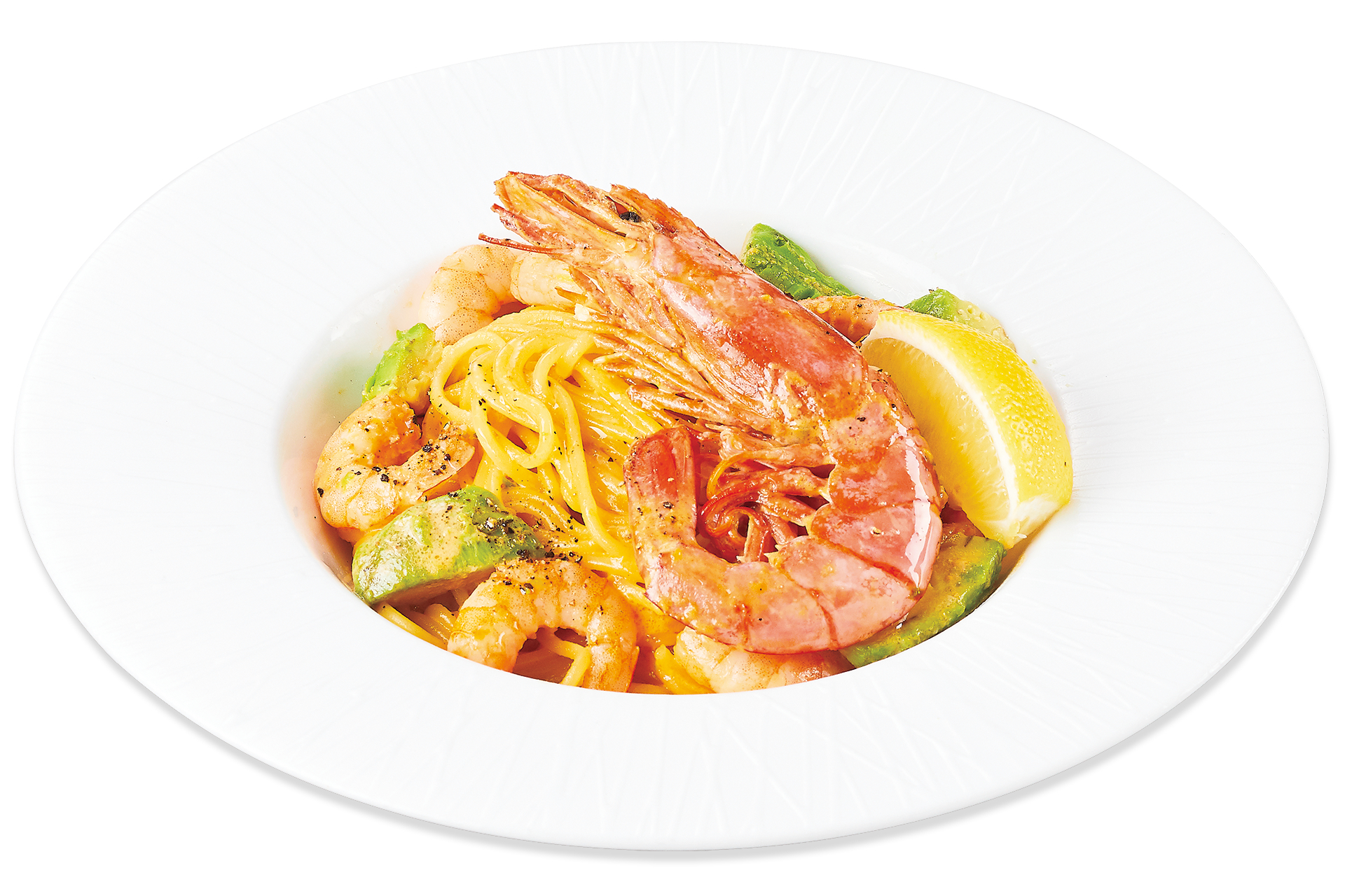 海老とフレッシュアボカドのビスククリームパスタ