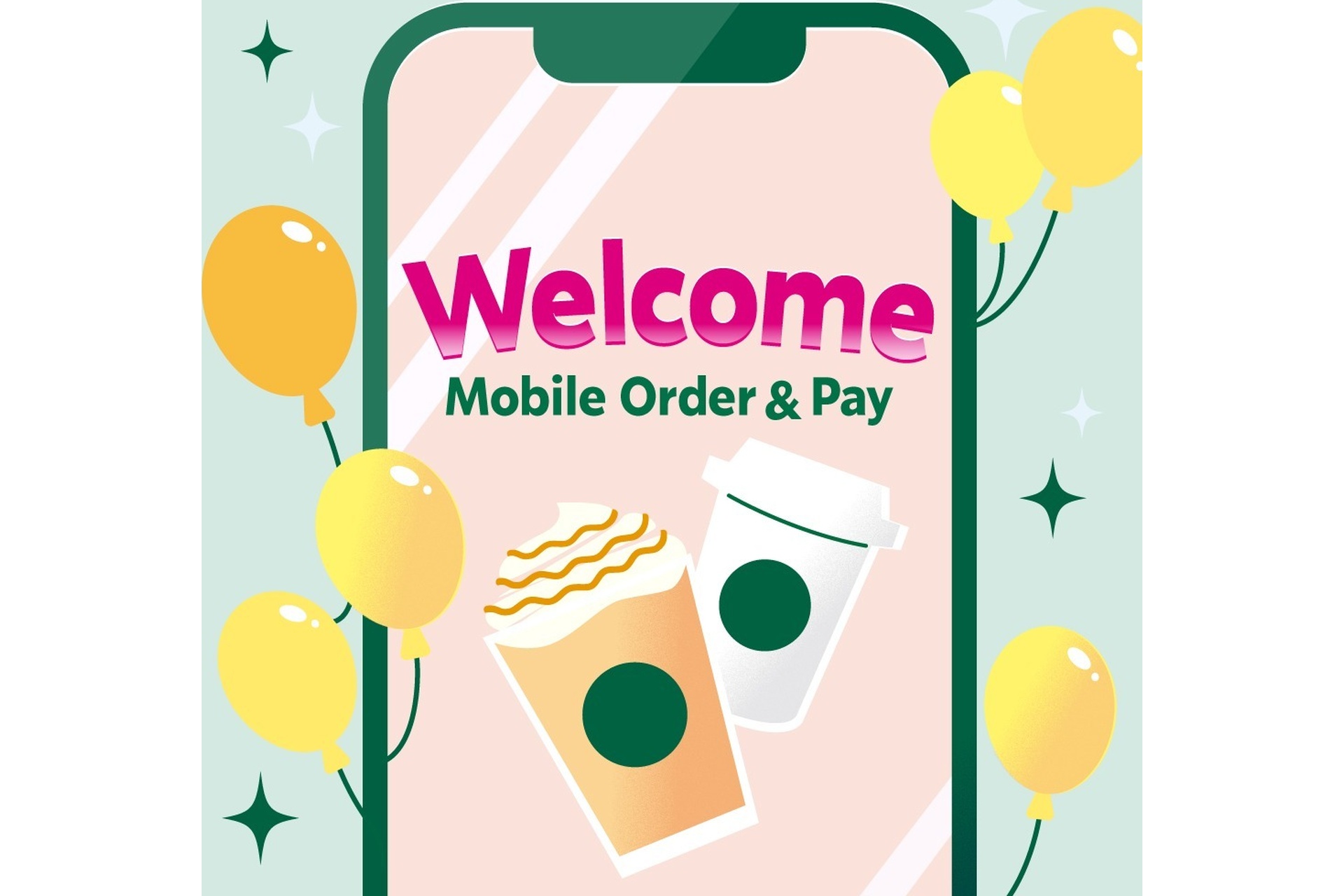 モバイルオーダーの利用が初めての人、久しぶりの人を対象に、次回使える100円オフ