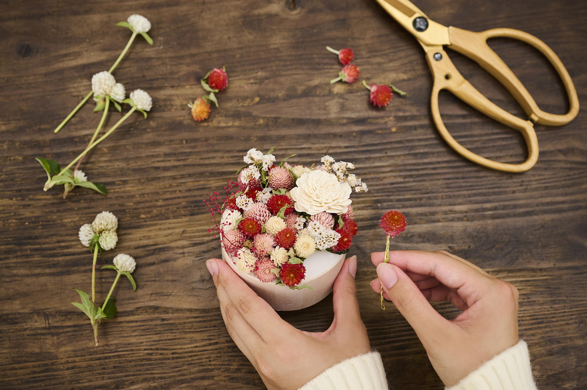 ストロベリーフラワーポットづくり