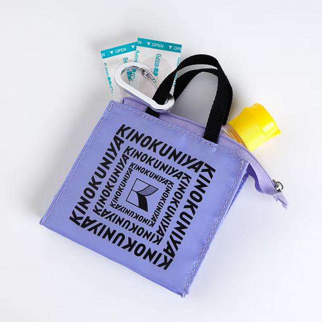 紀ノ国屋 ミニミニバッグ ライラック×ブラック