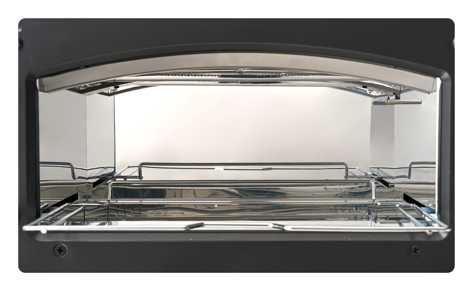 アルミ鏡面仕上げの庫内