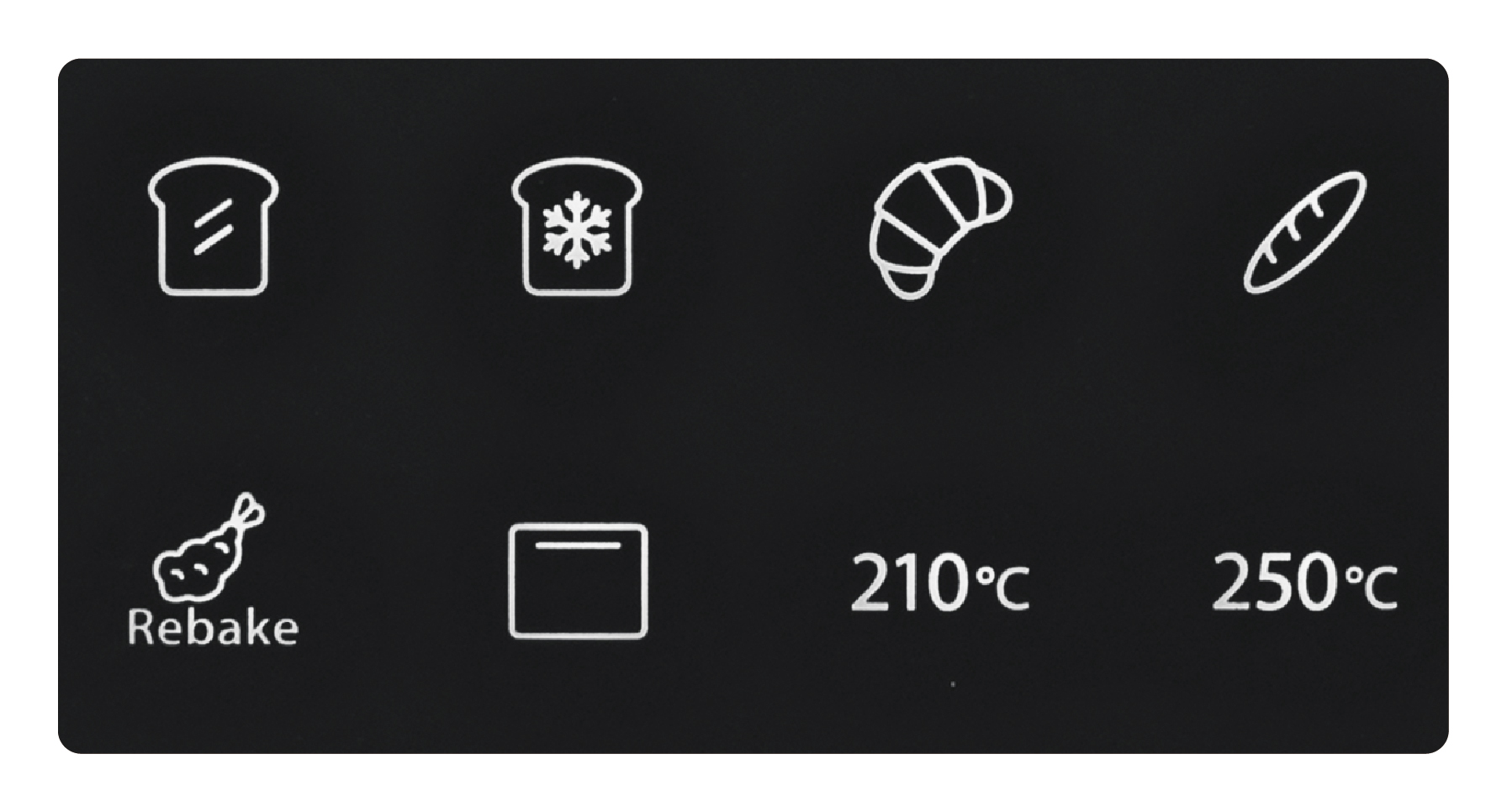 メニューを選択できるタッチパネル