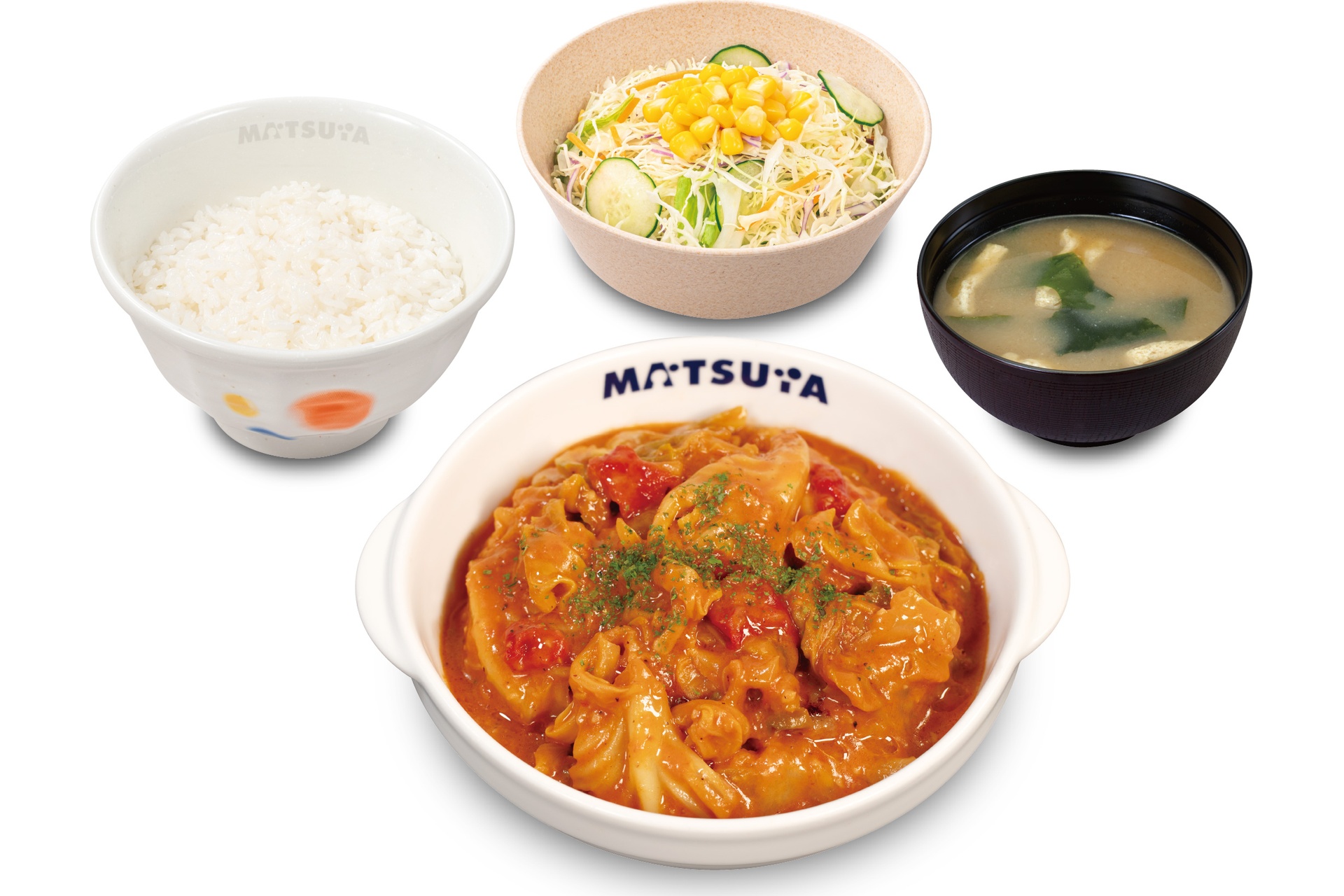 煮込みキャベツのトマトハンバーグ定食