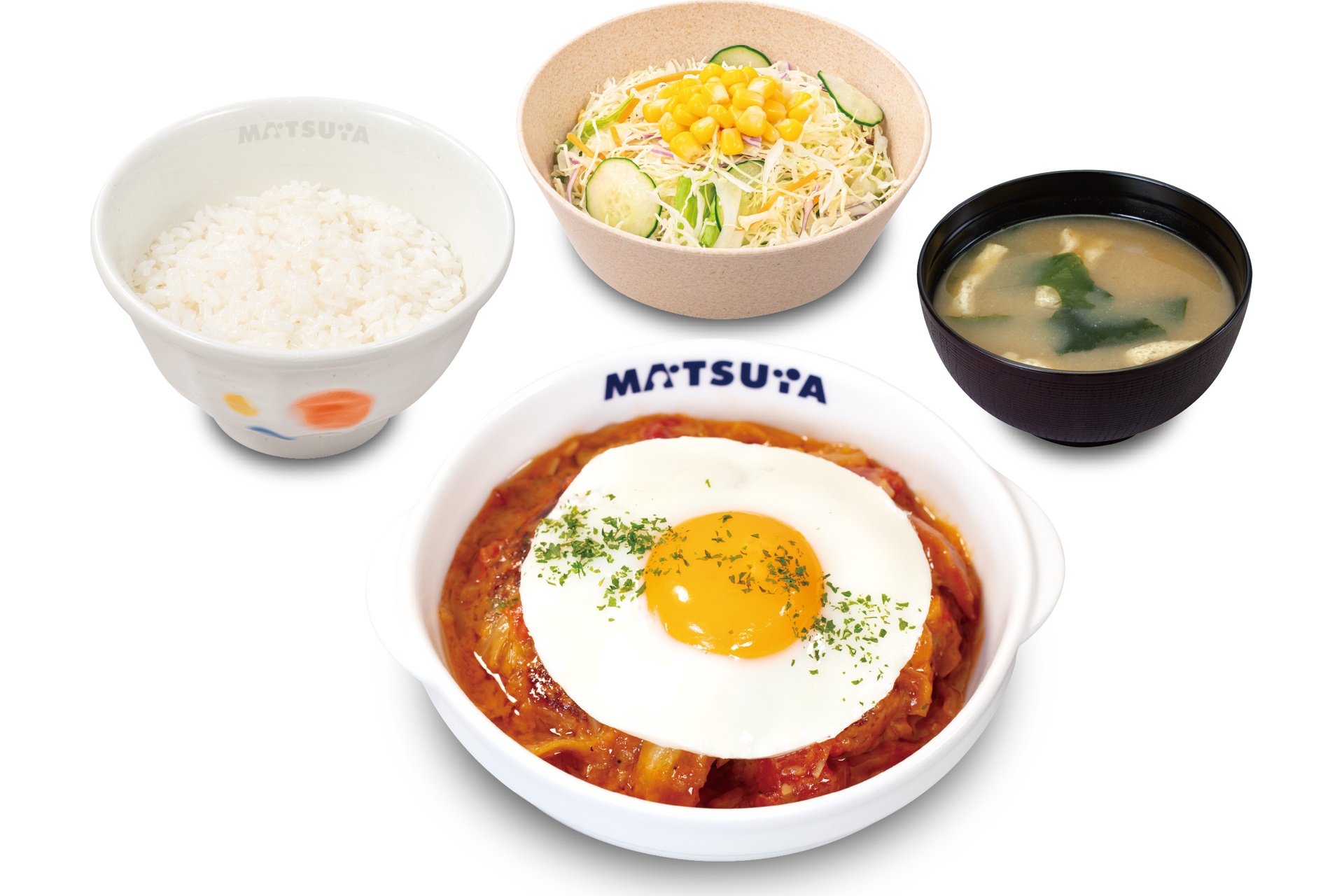 煮込みキャベツのエッグトマトハンバーグ定食