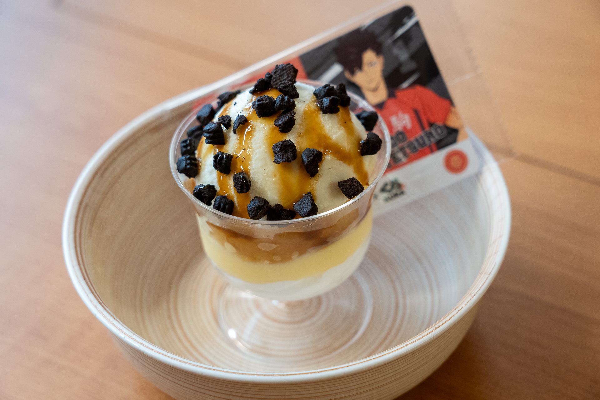 「音駒高校のキャラメルアップルパフェ」（430円）