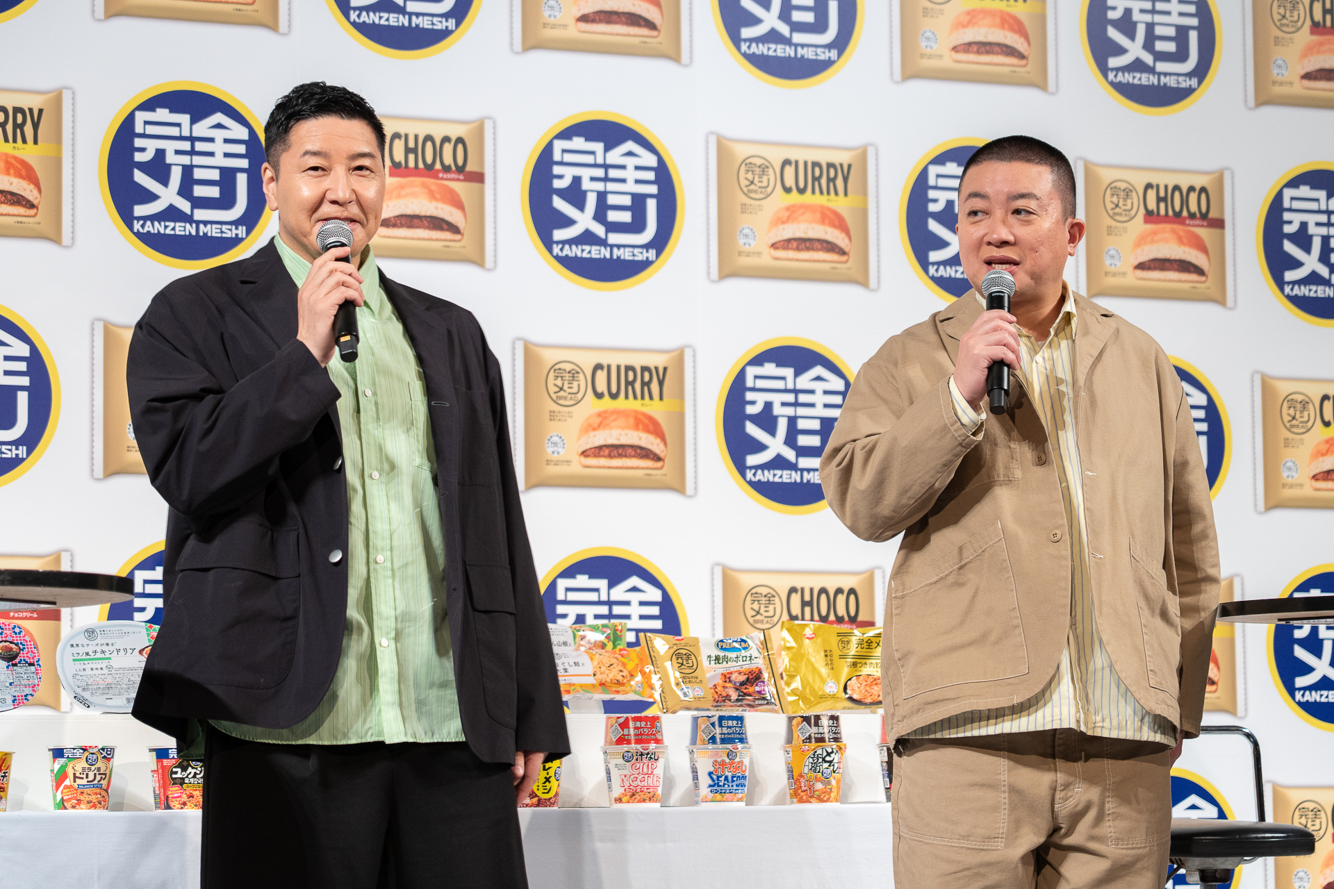 チョコレートプラネットの長田庄平さん（左）と松尾駿さん（右）が登場