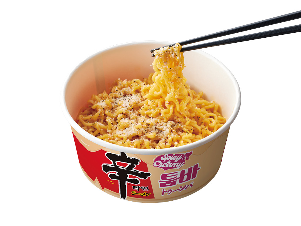 「【新大久保発】辛ラーメン トゥーンバ」（539円）