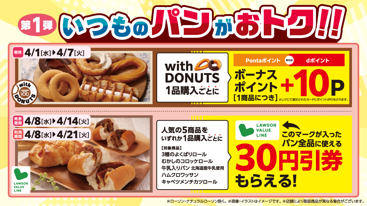 「いつものパンがおトク」