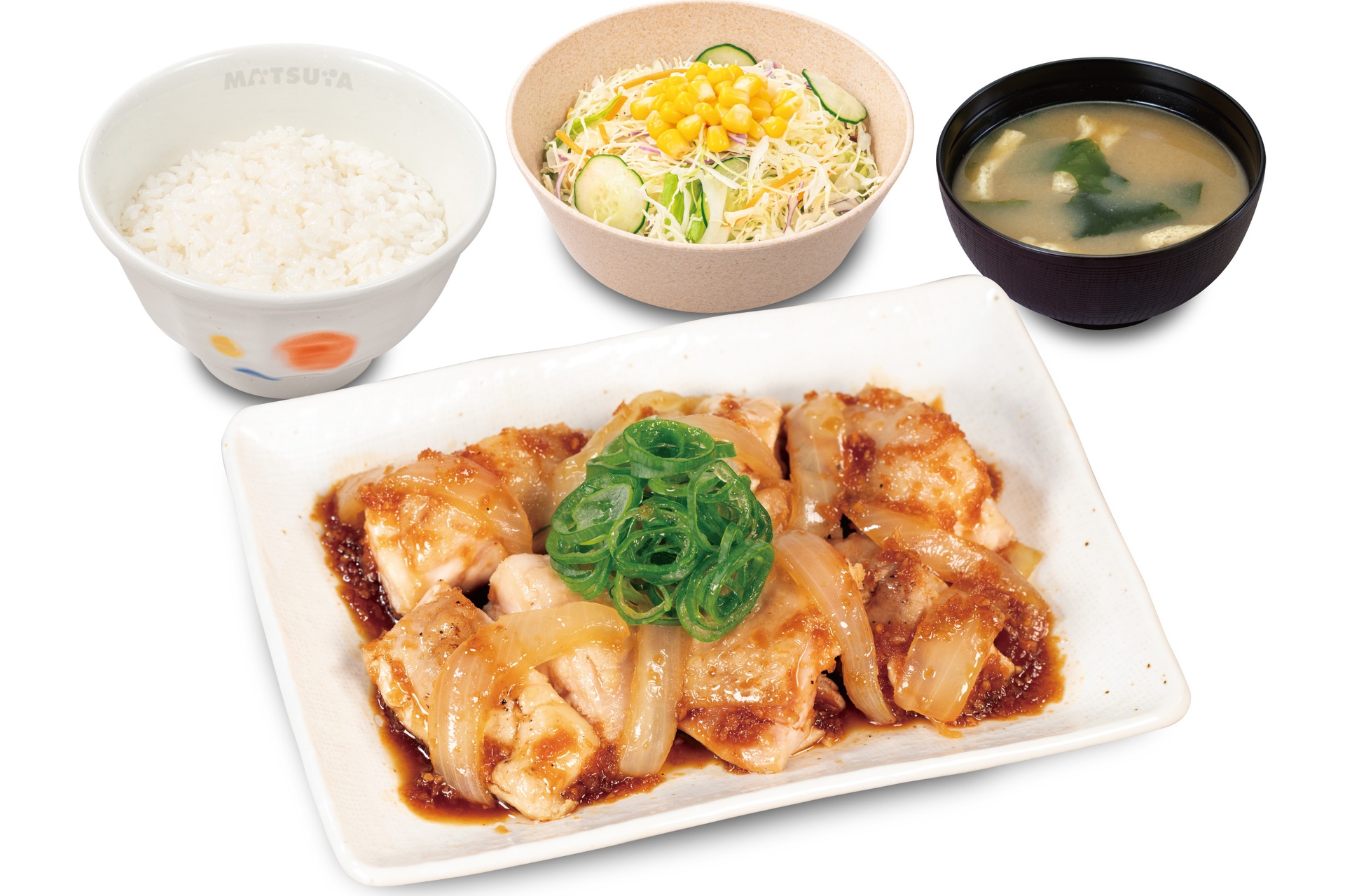 鶏のバター醤油炒め定食