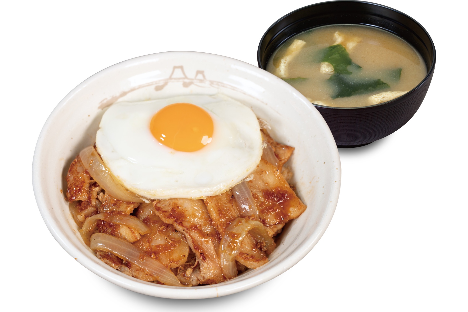 ガーリックバター豚カルビエッグ丼