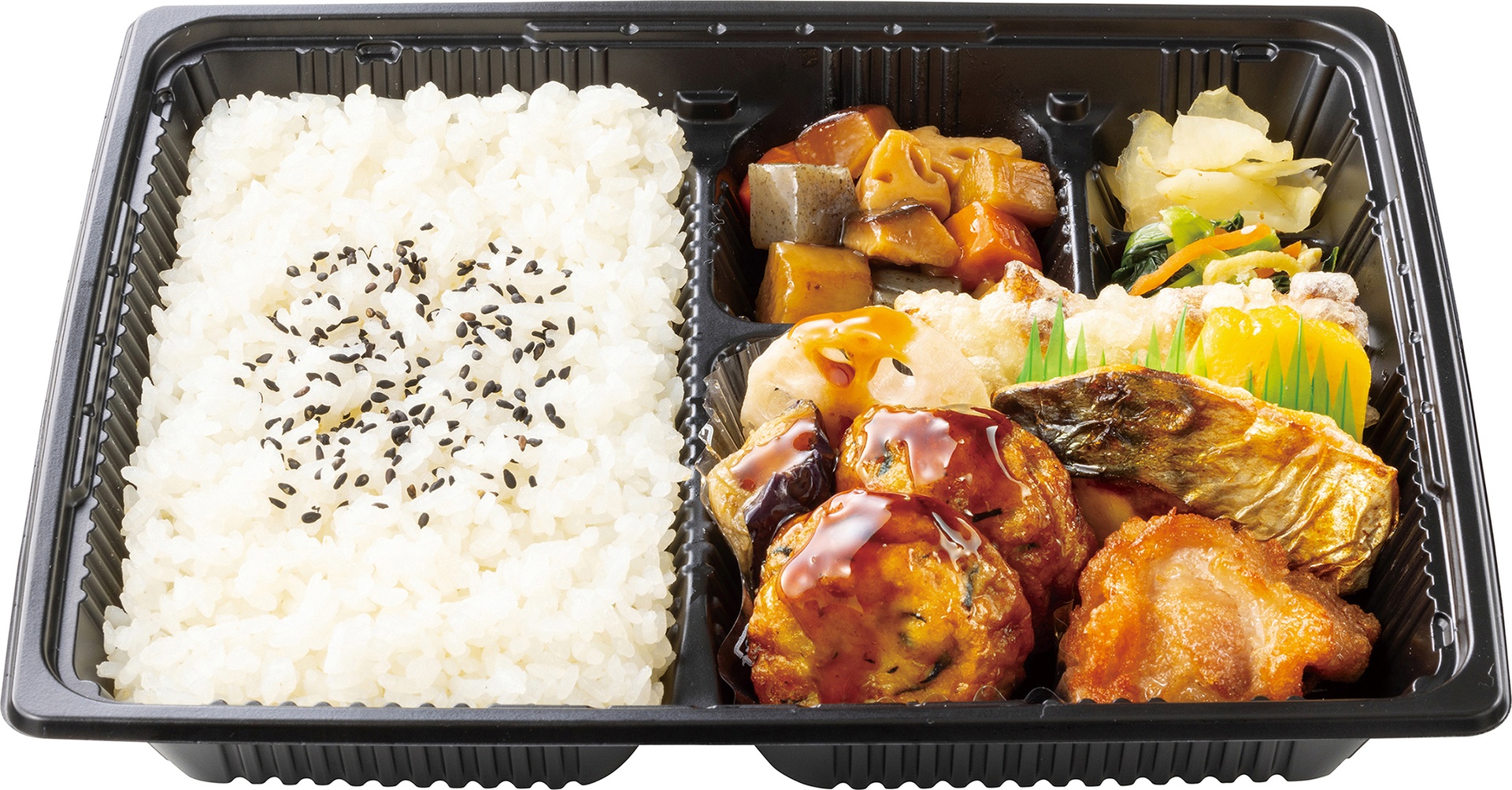 新・幕の内弁当（豆腐ハンバーグと野菜の照りだれ）