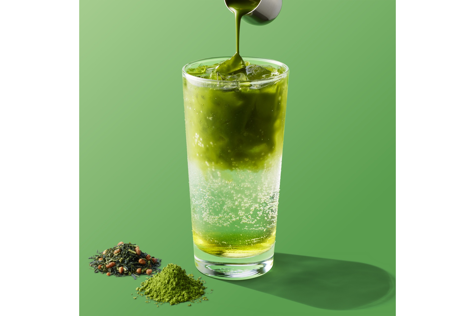 煎茶抹茶 ティー フラペチーノ わらび餅入り