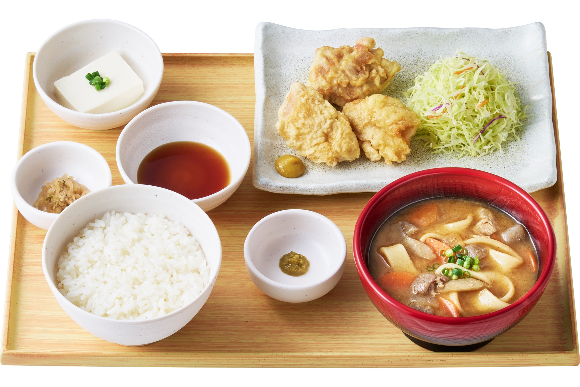 大分とり天とだんご汁の定食