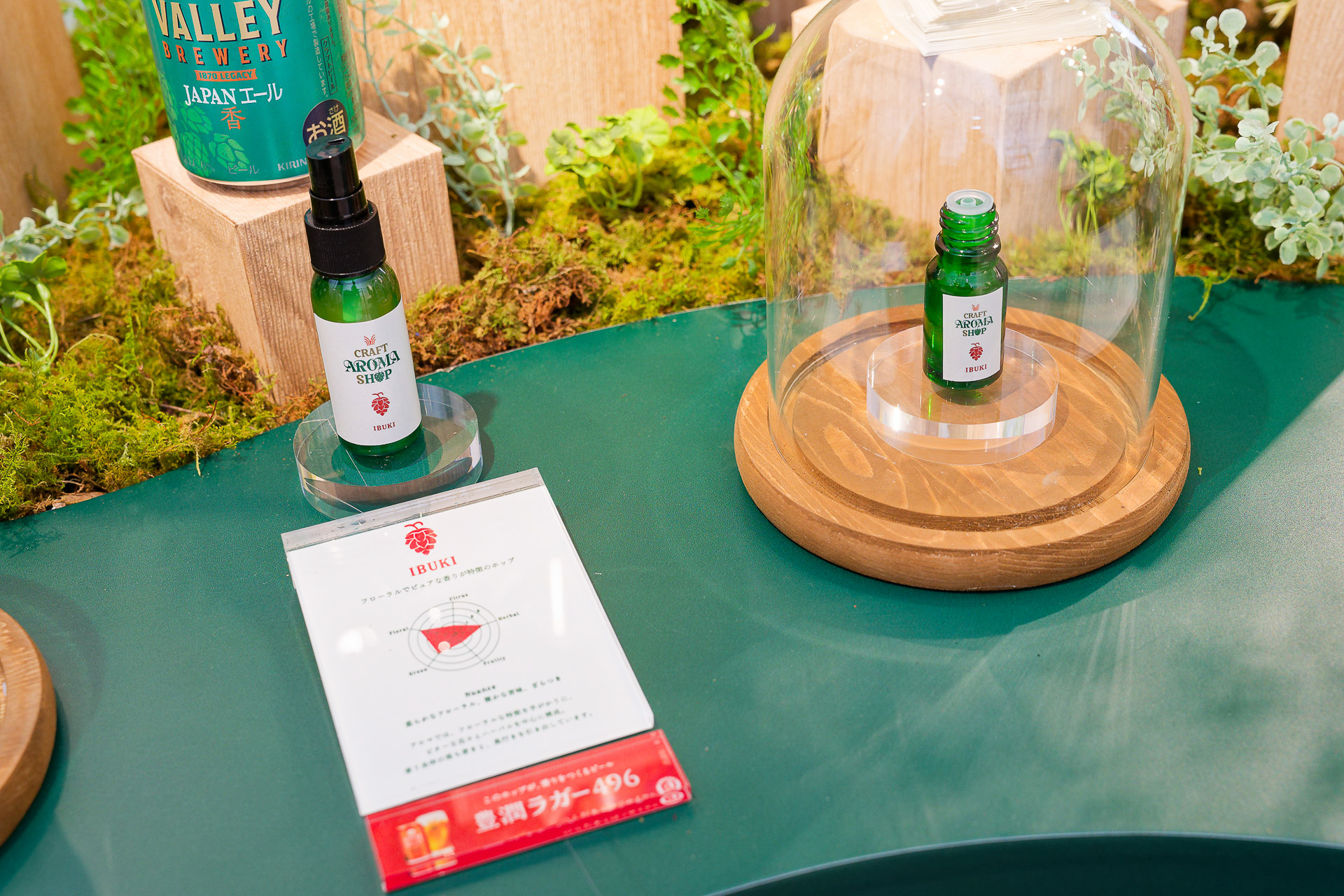 「豊潤ラガー 496」に使用されている「IBUKI」をイメージしたアロマ