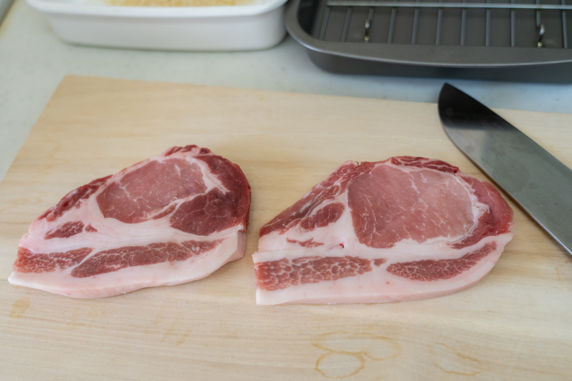 スーパーで買ってきた豚ロース切り身