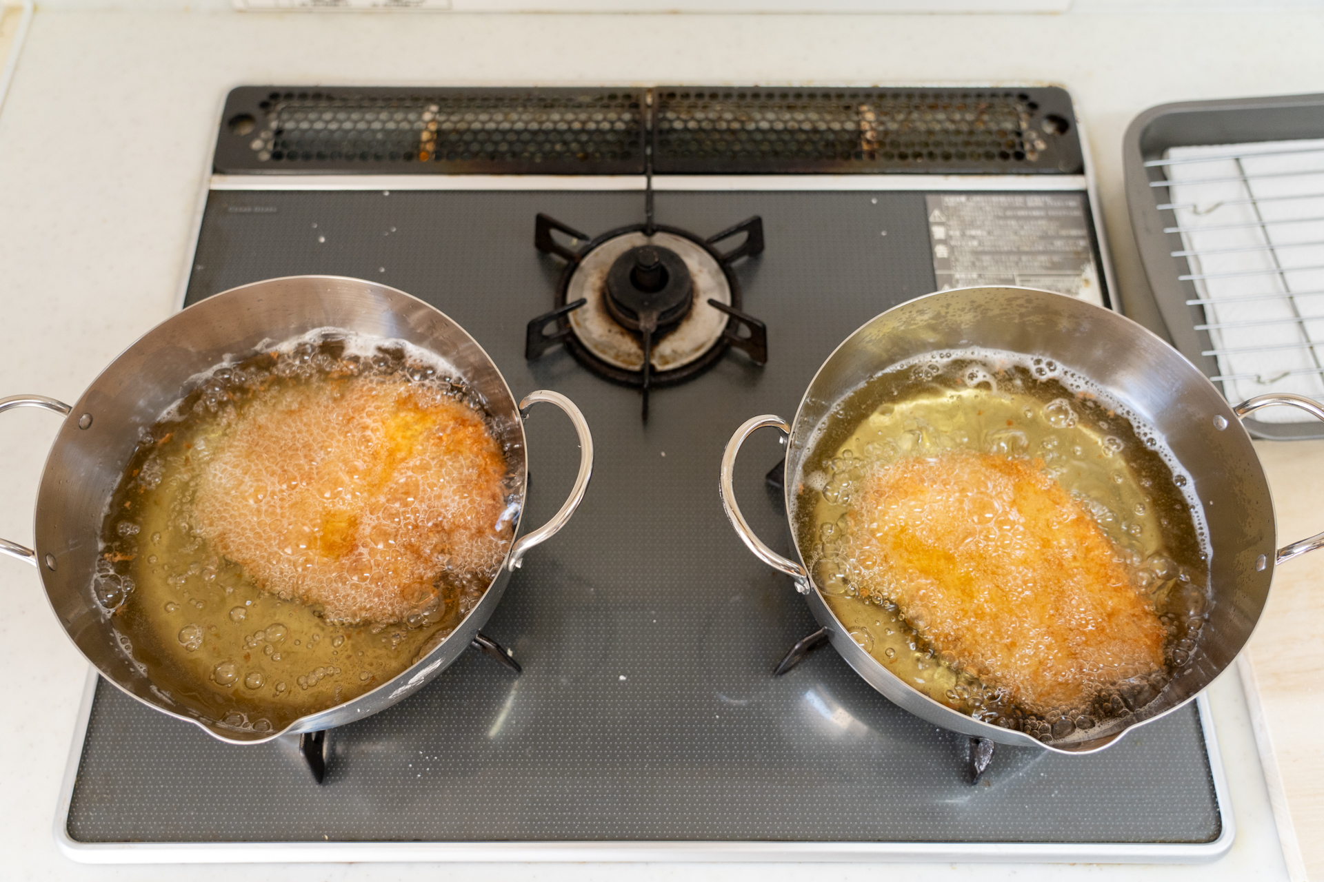 使ったのは同じステンレスの天ぷら鍋