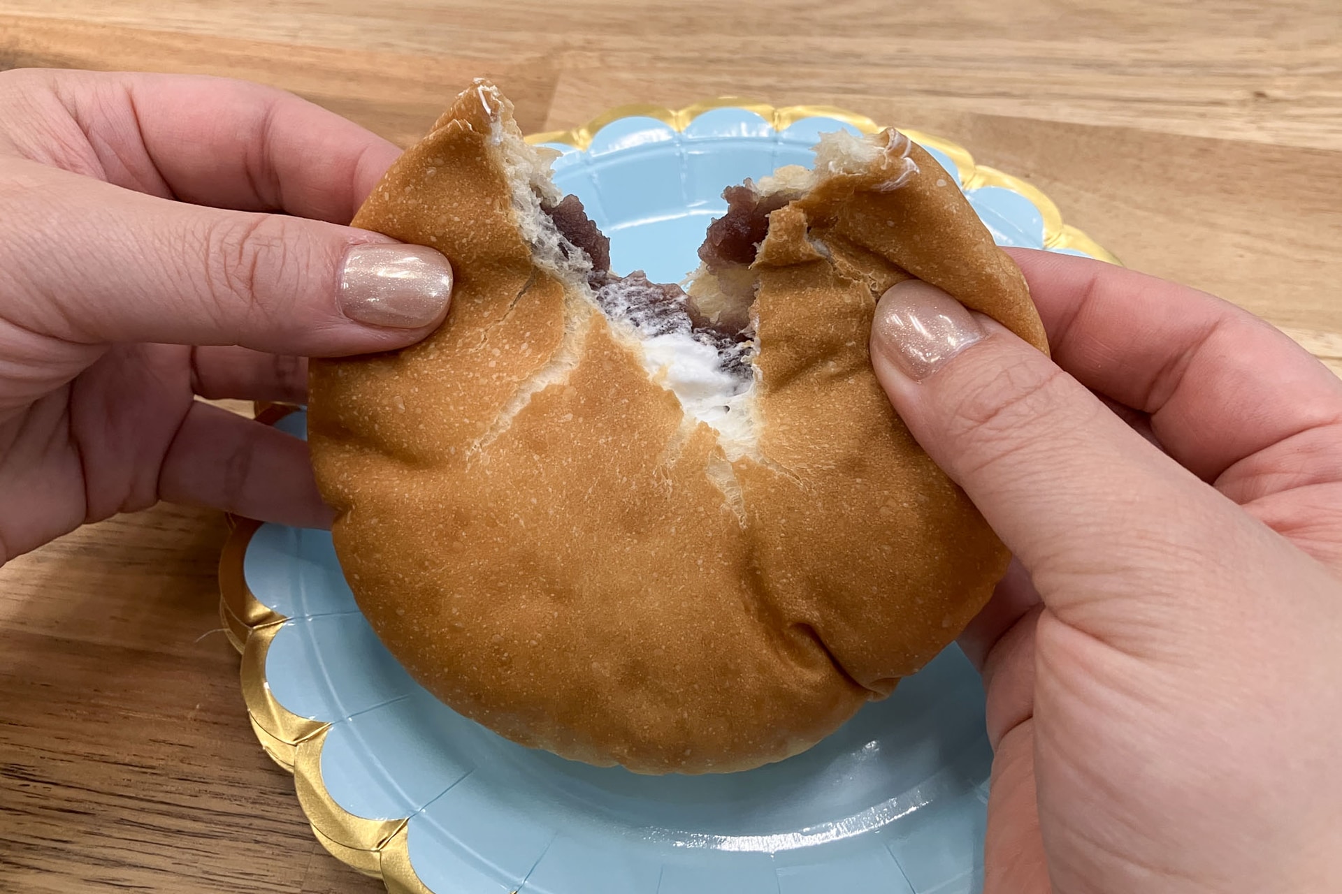 3商品を割ってみると、どれもも～っちり！