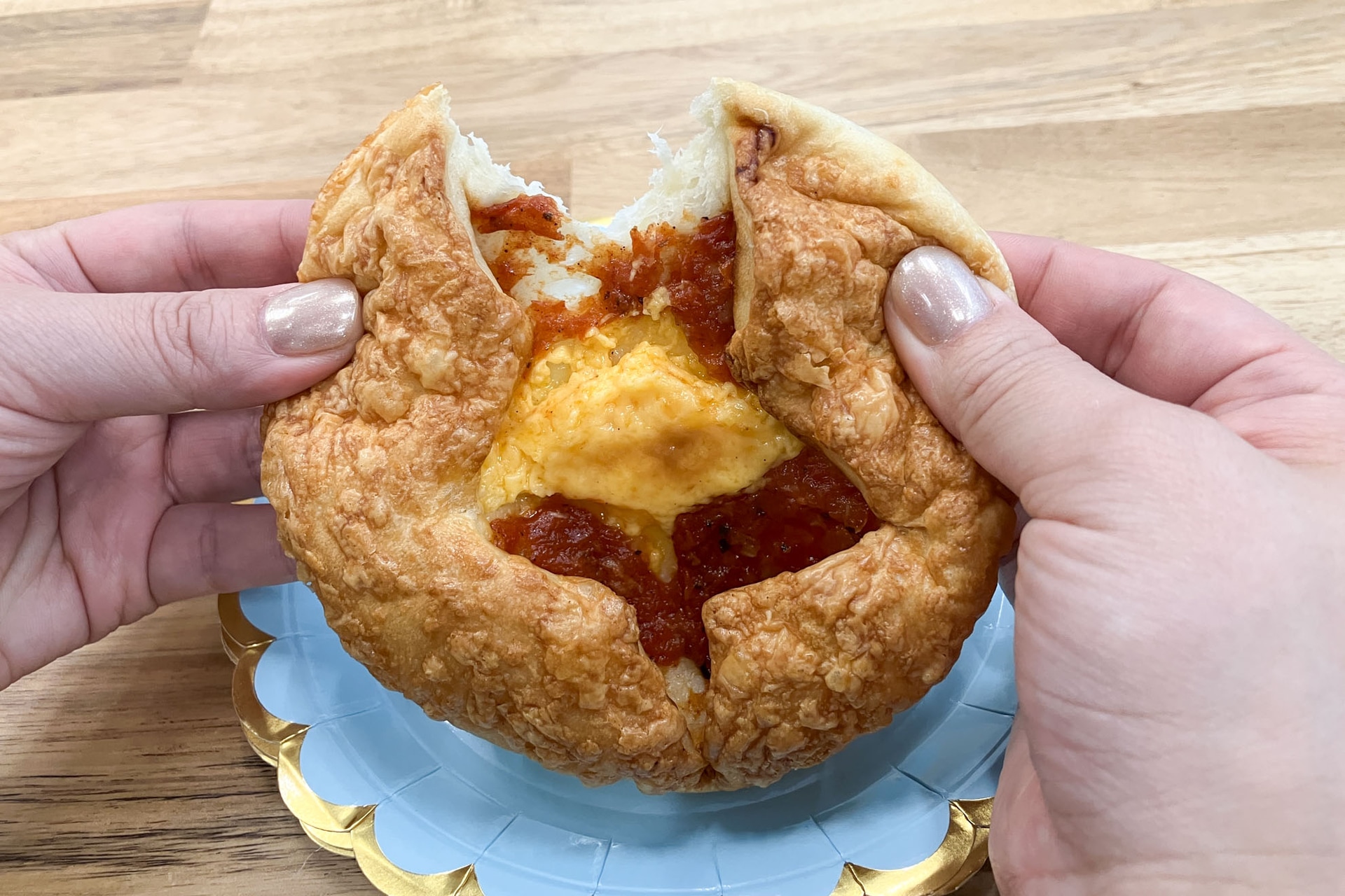 3商品を割ってみると、どれもも～っちり！