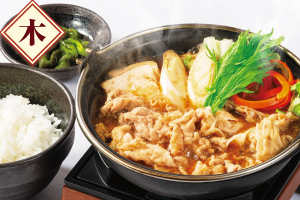 「豚にんにく味噌鍋膳」