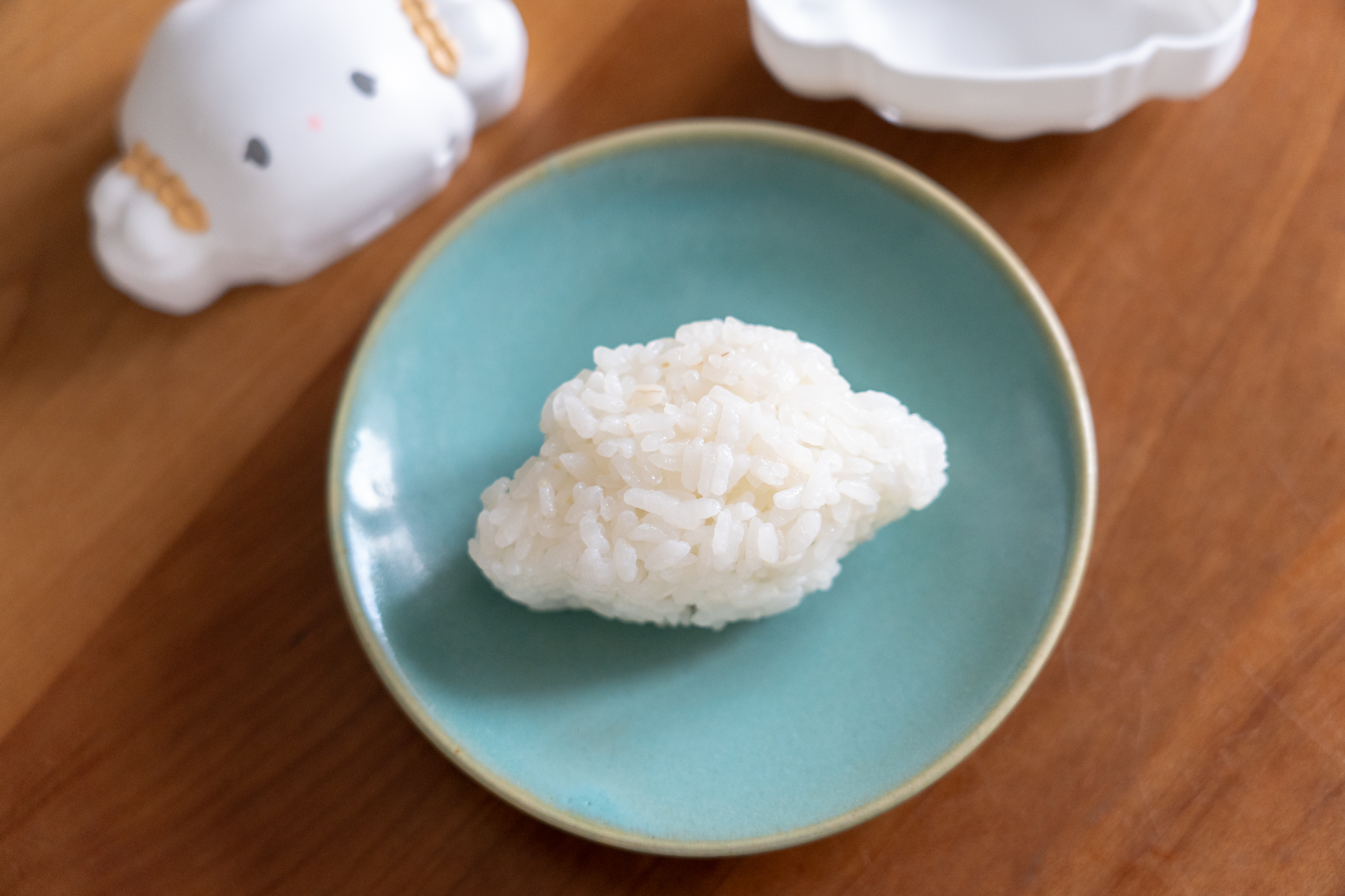 こぎみゅんの形をしたおにぎりが完成