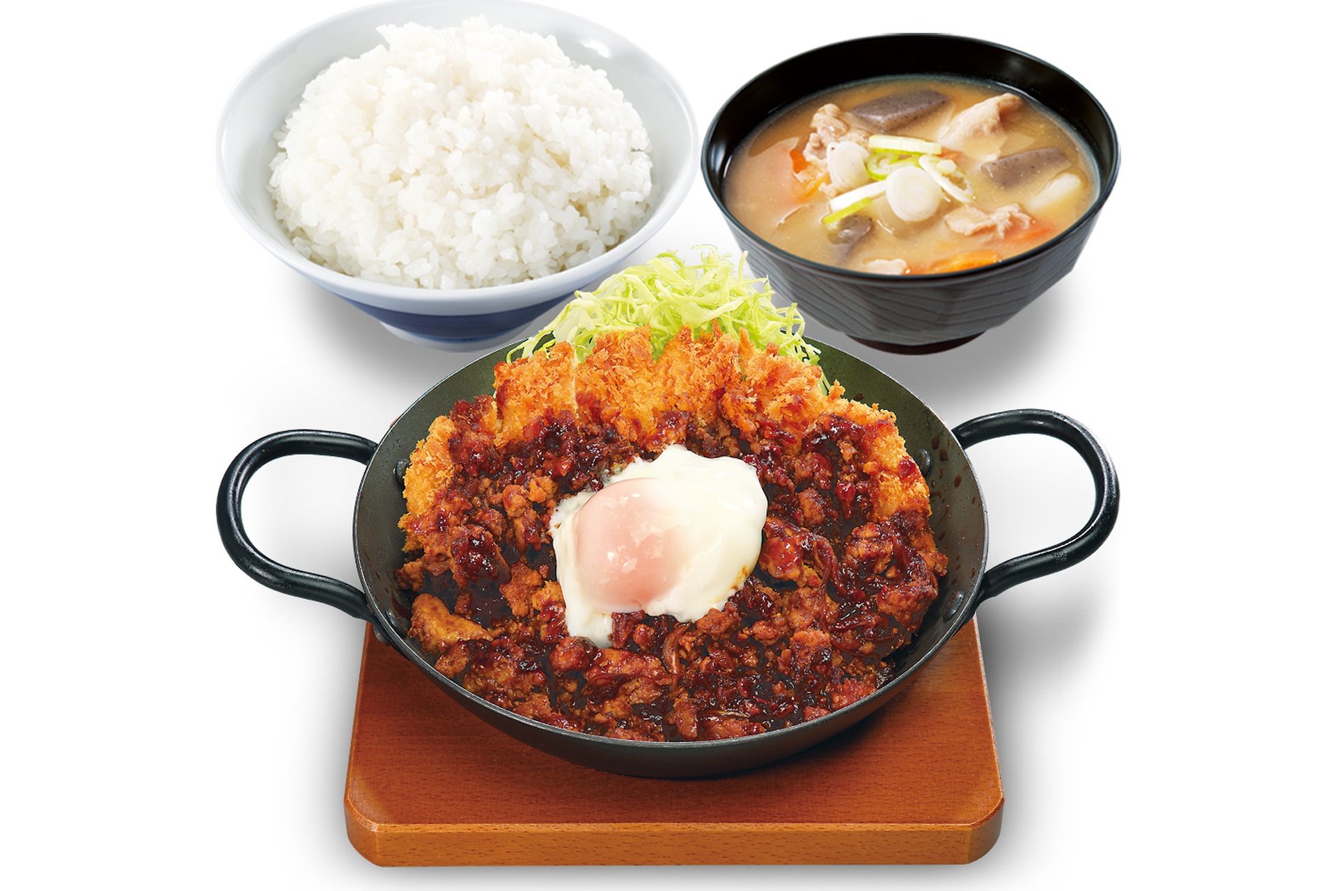 肉あんかけロースカツ定食（温玉付）