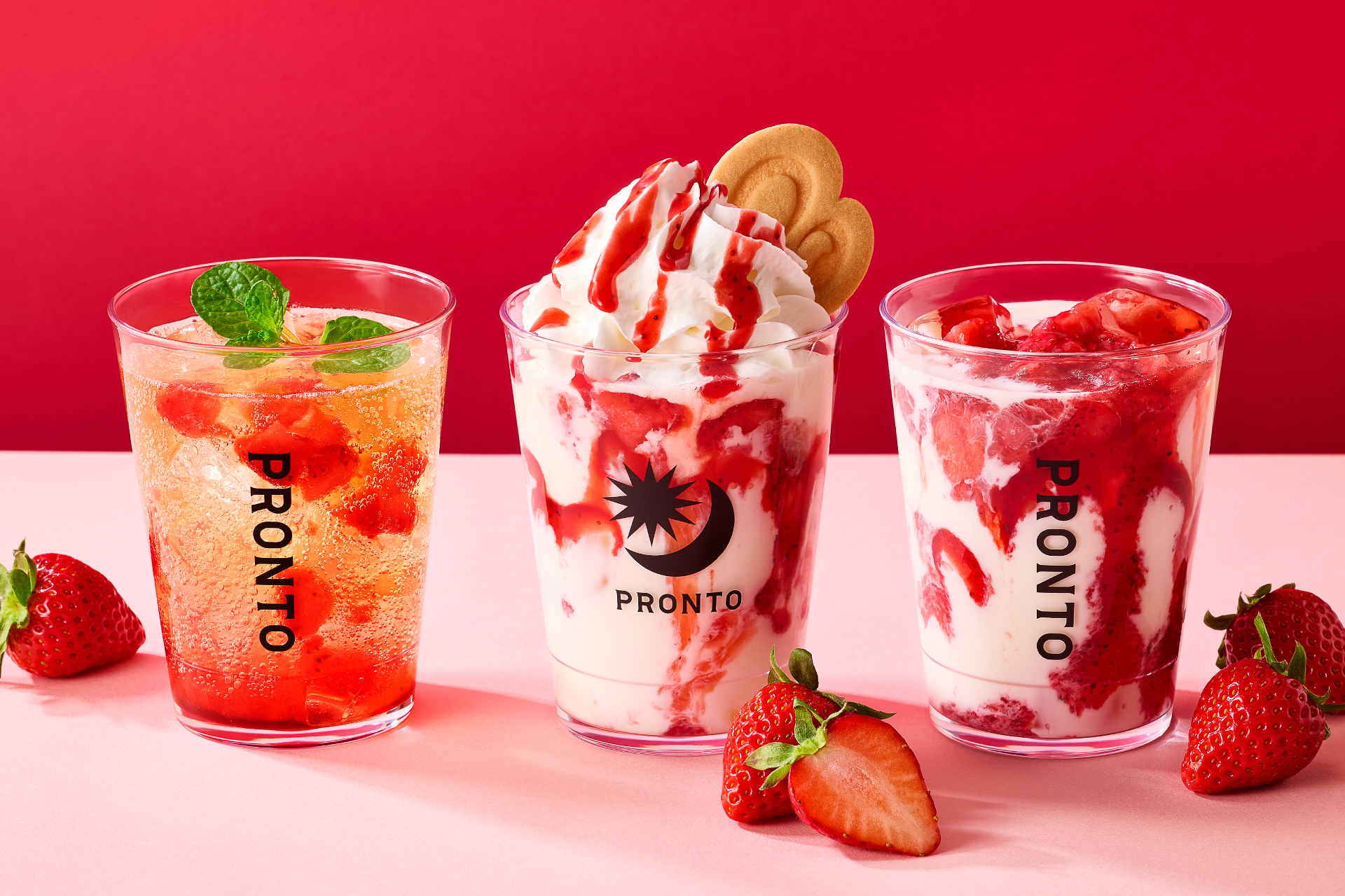 プロントのいちごドリンク