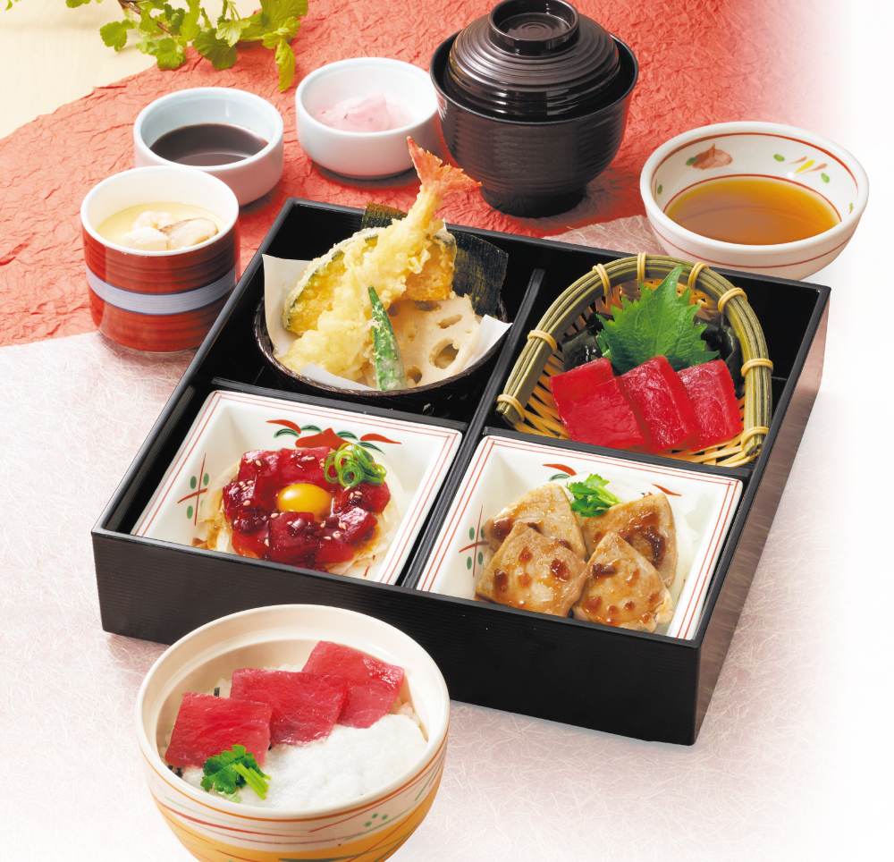 「天然まぐろづくし御膳」（2638円）