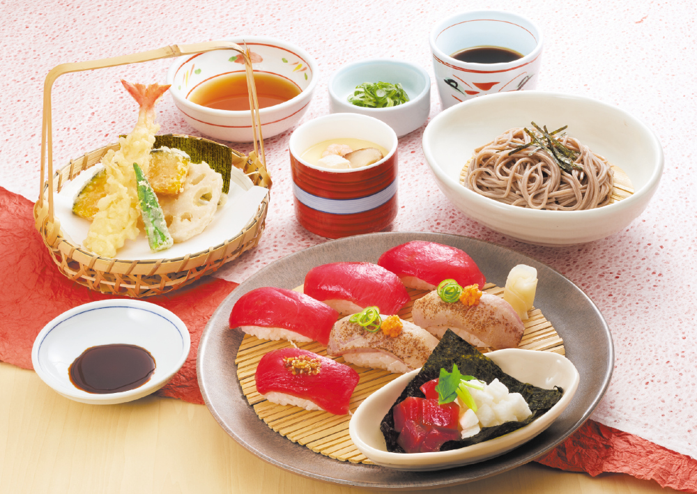 「天然まぐろにぎり膳」（2198円）