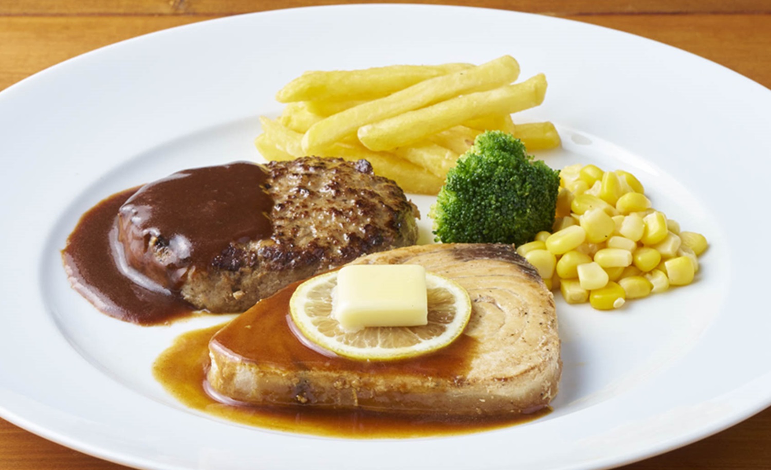 「宮デミハンバーグ120g＆メカジキソテー」