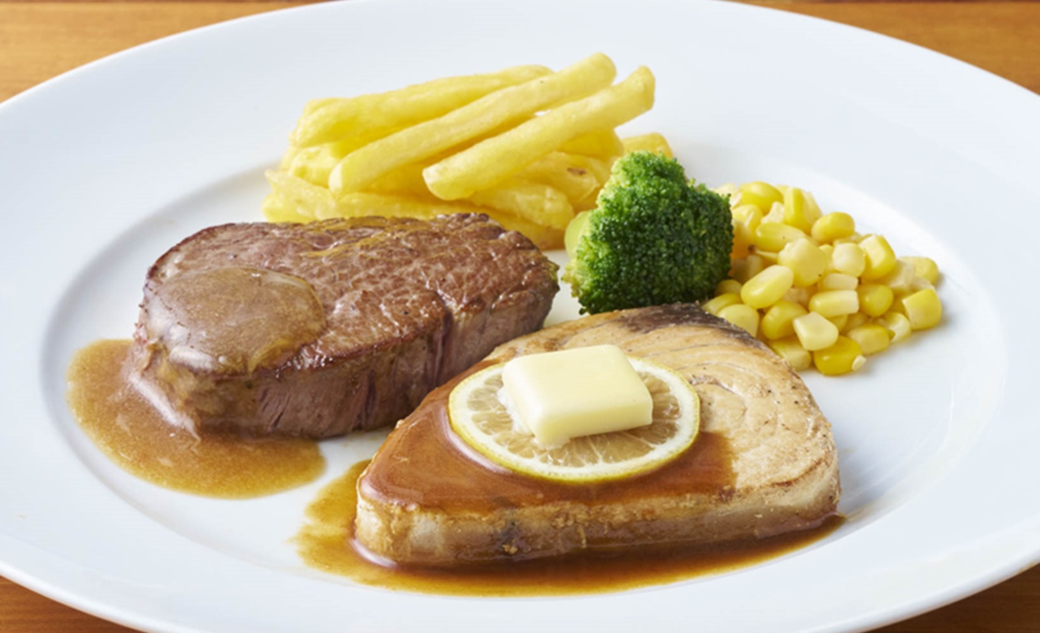 「ヒレステーキ120g＆メカジキソテー」