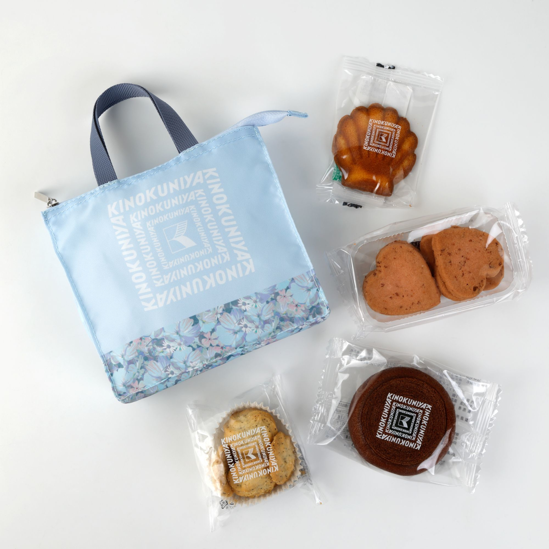 紀ノ国屋 フローラルスイーツバッグ（ブルー）