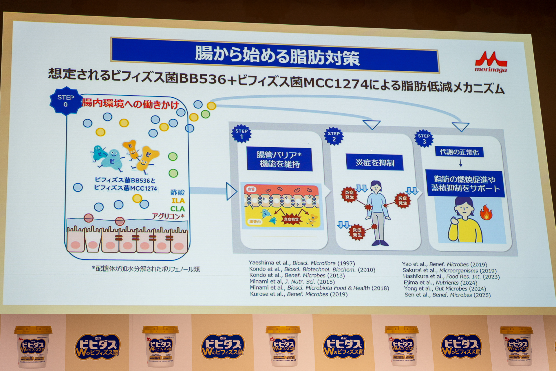 2種類のビフィズス菌による脂肪低減メカニズム