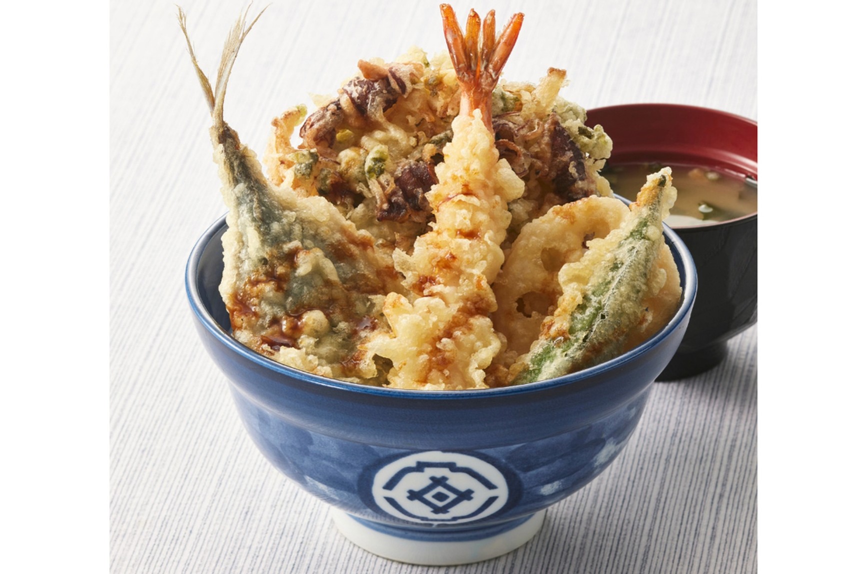 海かぜ天丼（みそ汁付）