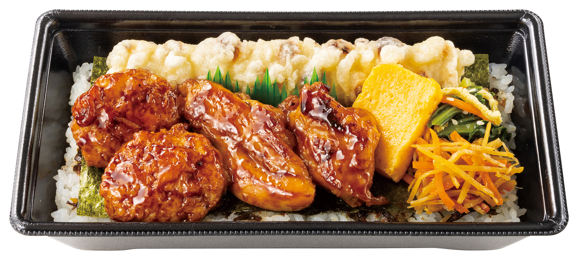 「焼鳥×のり弁 焼鳥のり弁当」（650円）