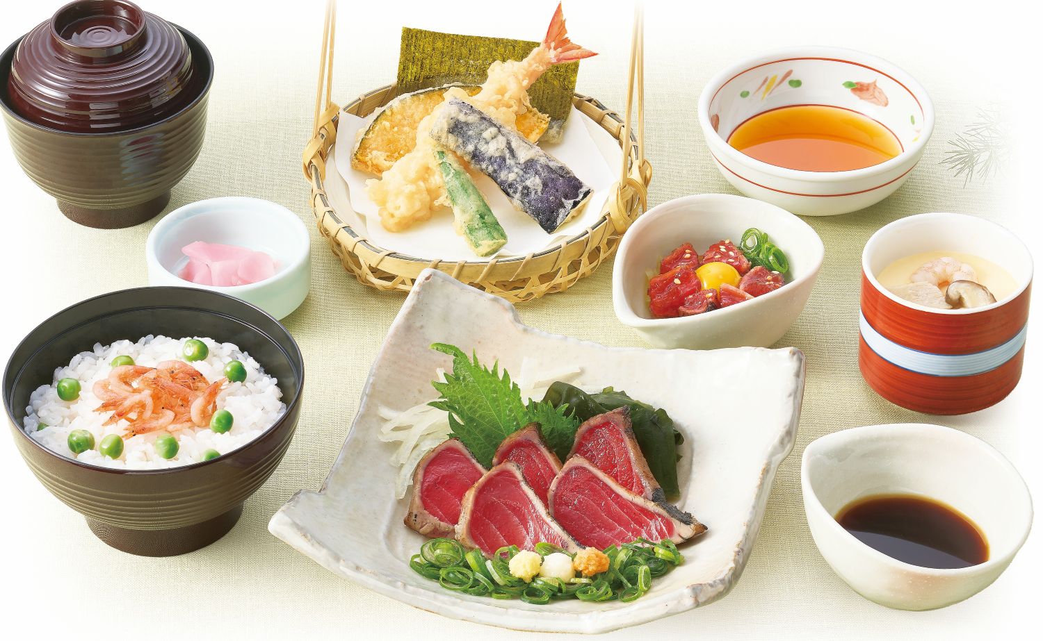 炭火焼鰹のたたき御膳