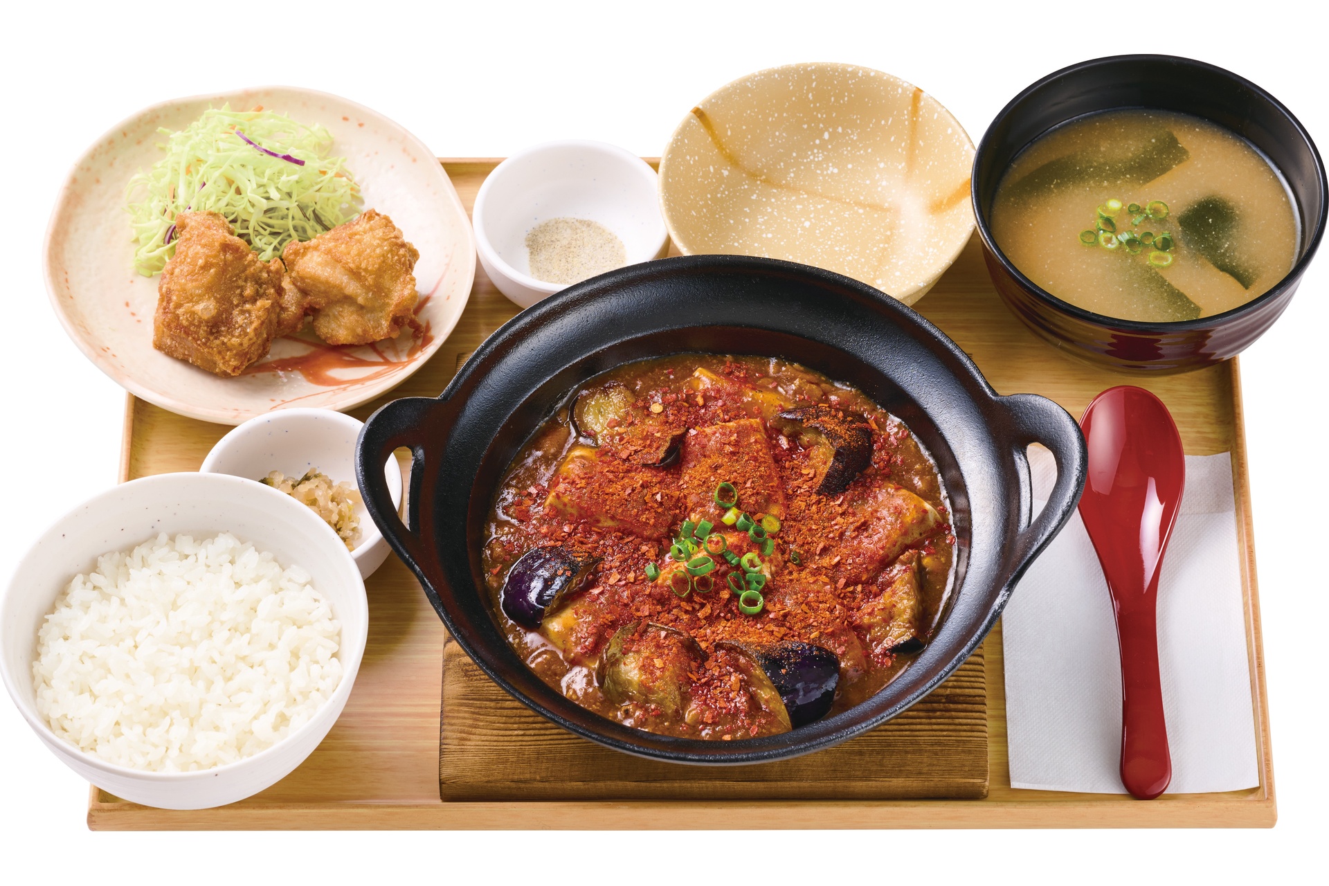 【から揚げ小鉢付】～四川風～辛旨・麻婆茄子豆腐定食