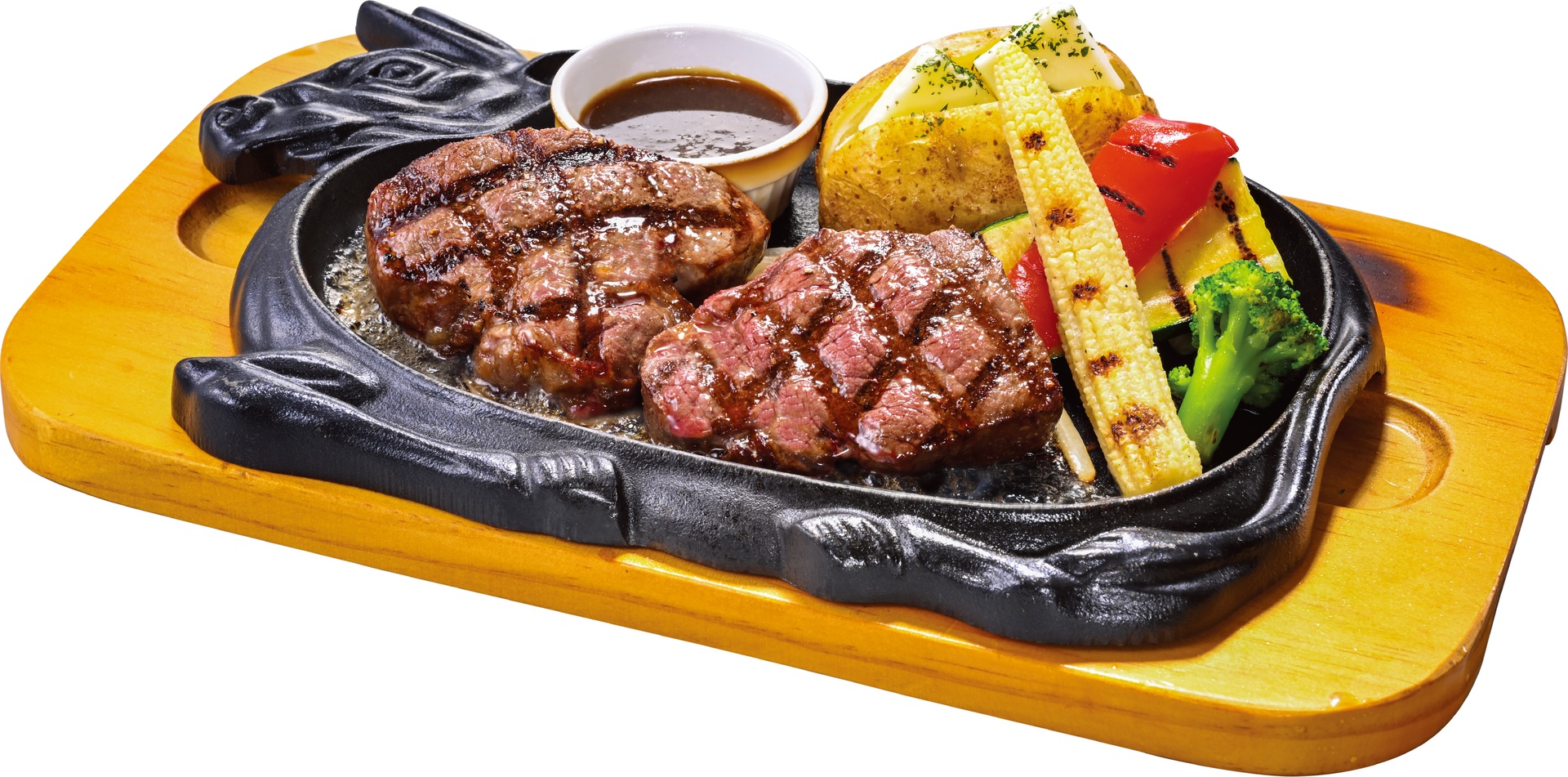 ヒレステーキ ベイクドポテト＆直火焼き野菜付き