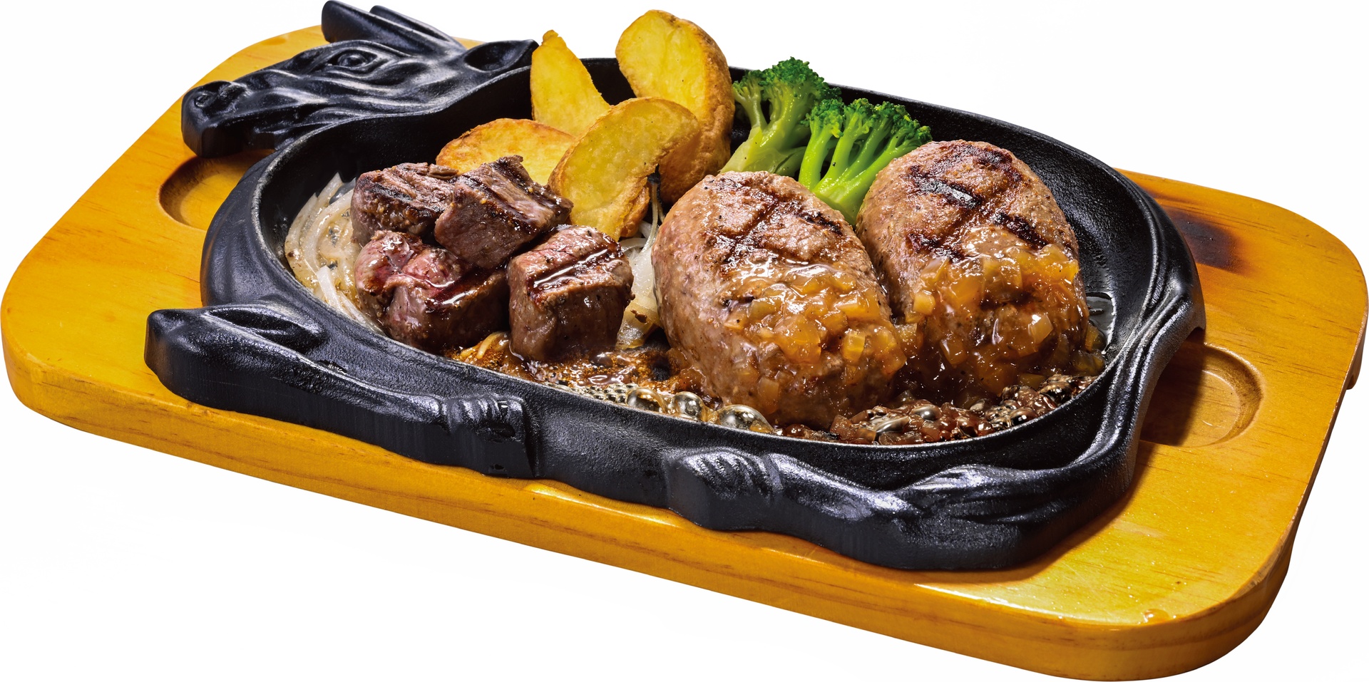 ヒレカットステーキ（80g）＆大俵ハンバーグ