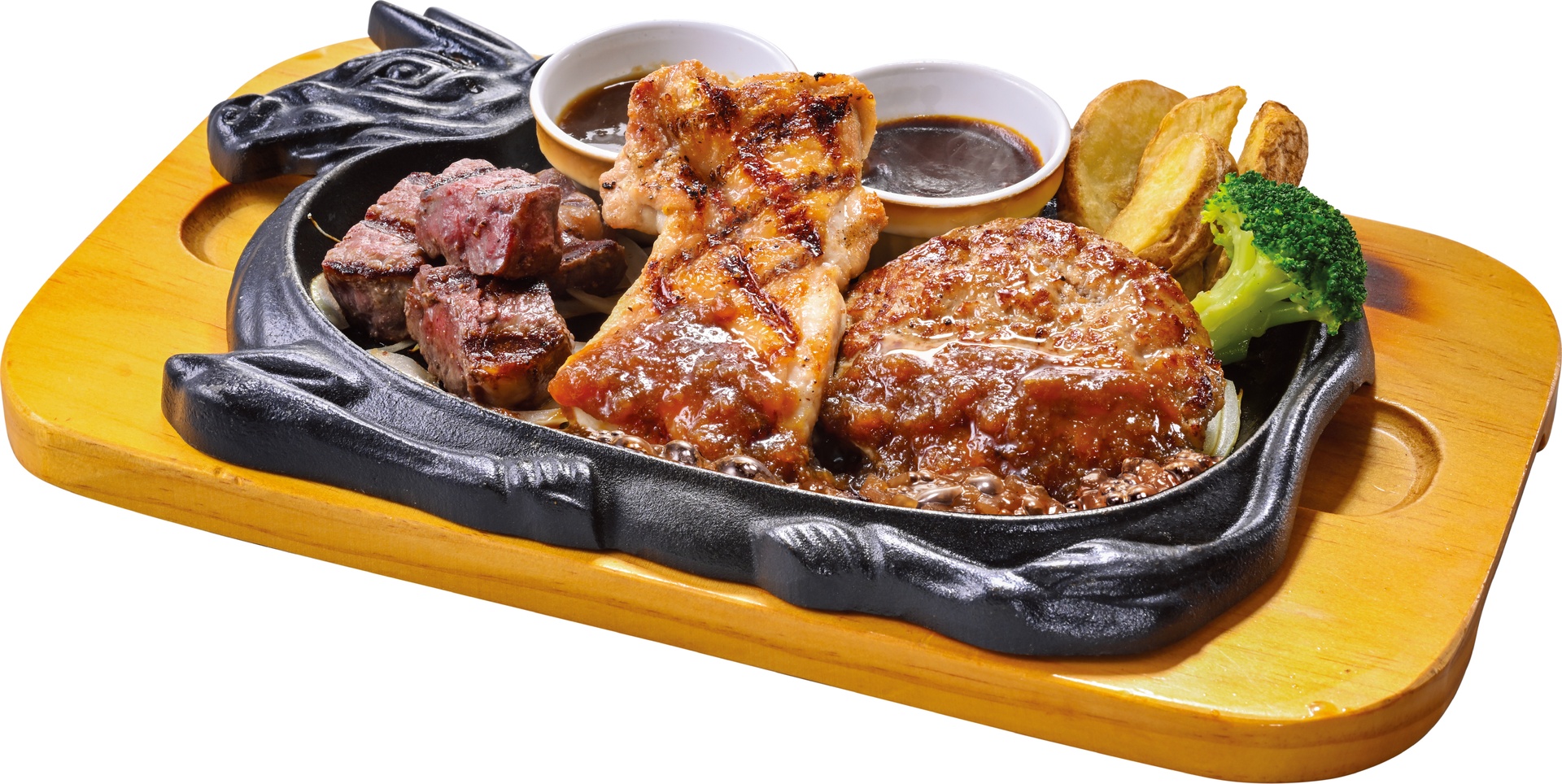 ヒレカットステーキのトリプルグリル