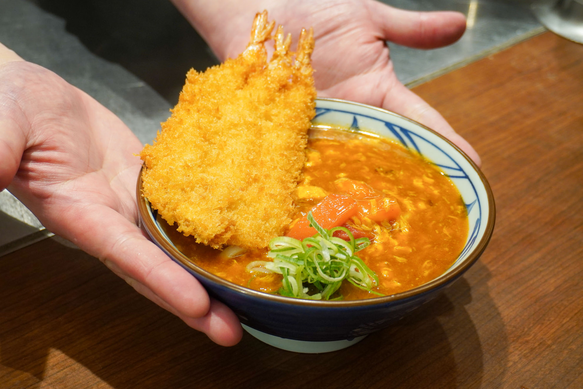 海老カツトマたまカレーの完成