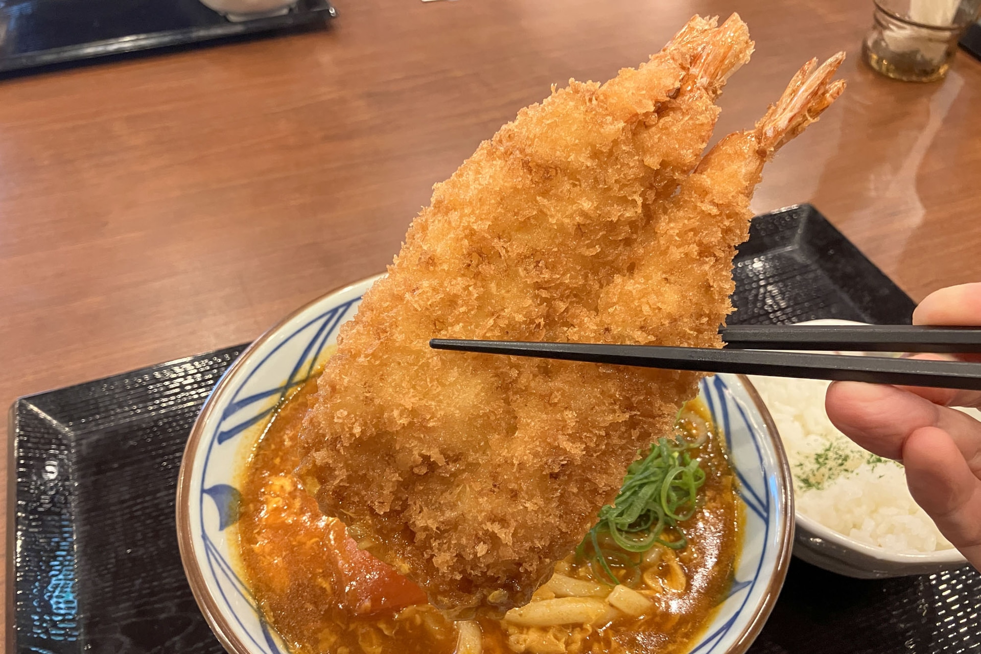 海老カツが大きい！