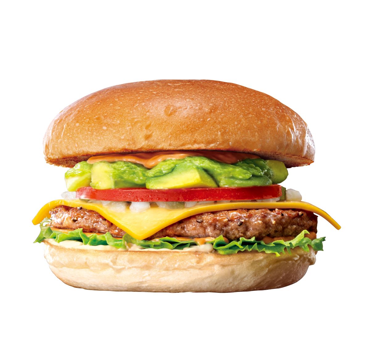 「アボカドチーズバーガー」（640円）