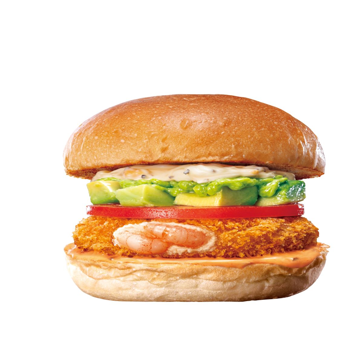 「アボカドえびバーガー」（590円）