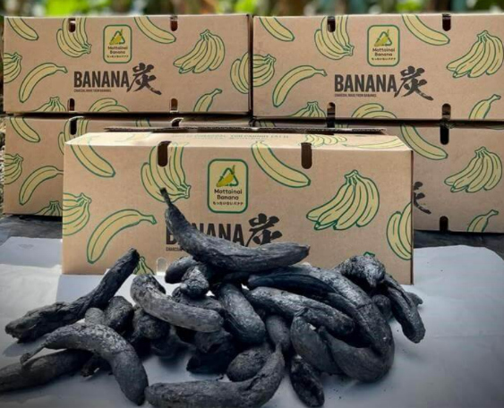 「もったいないバナナ」を炭化した「バナナ炭」