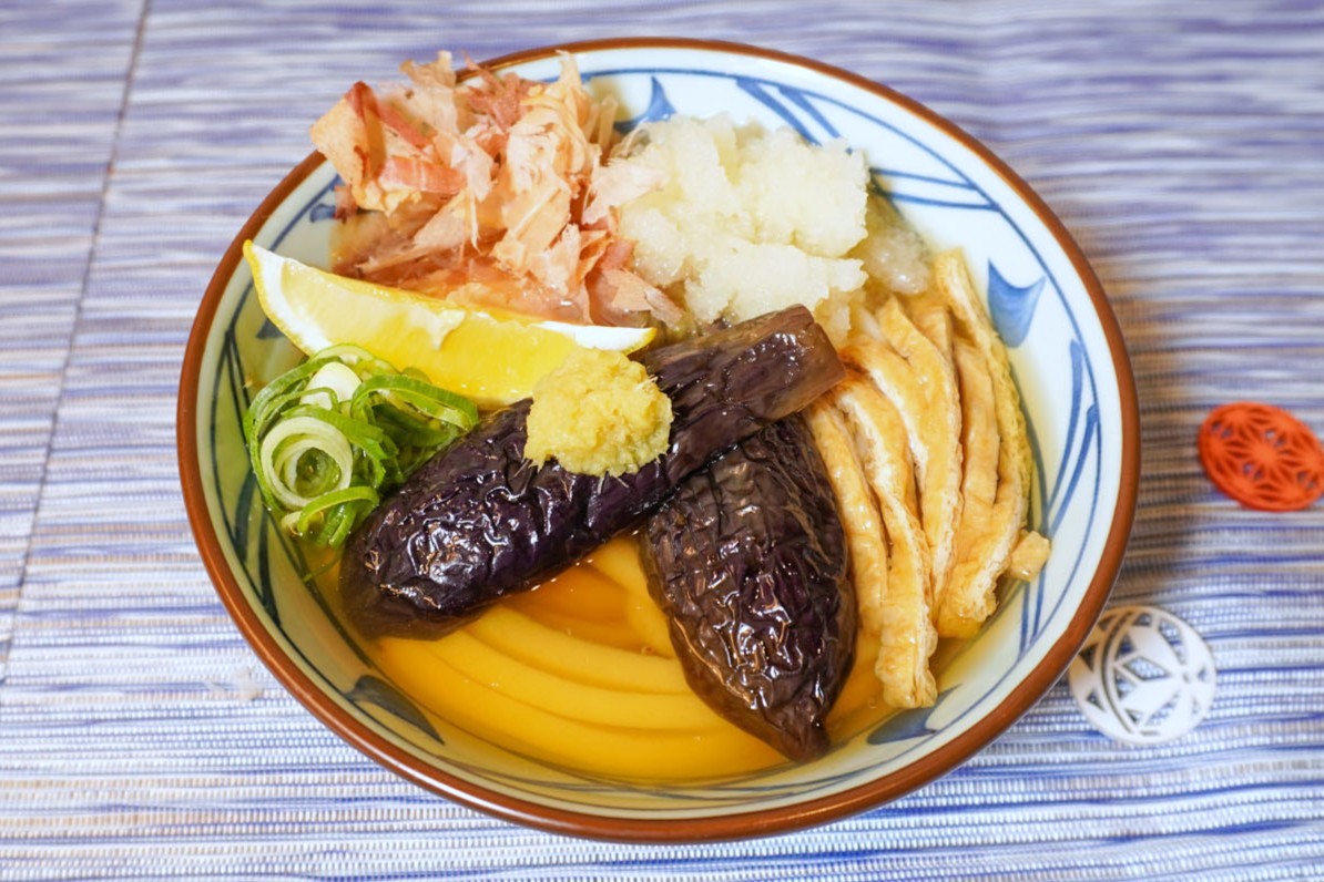 なすおろし冷かけうどん